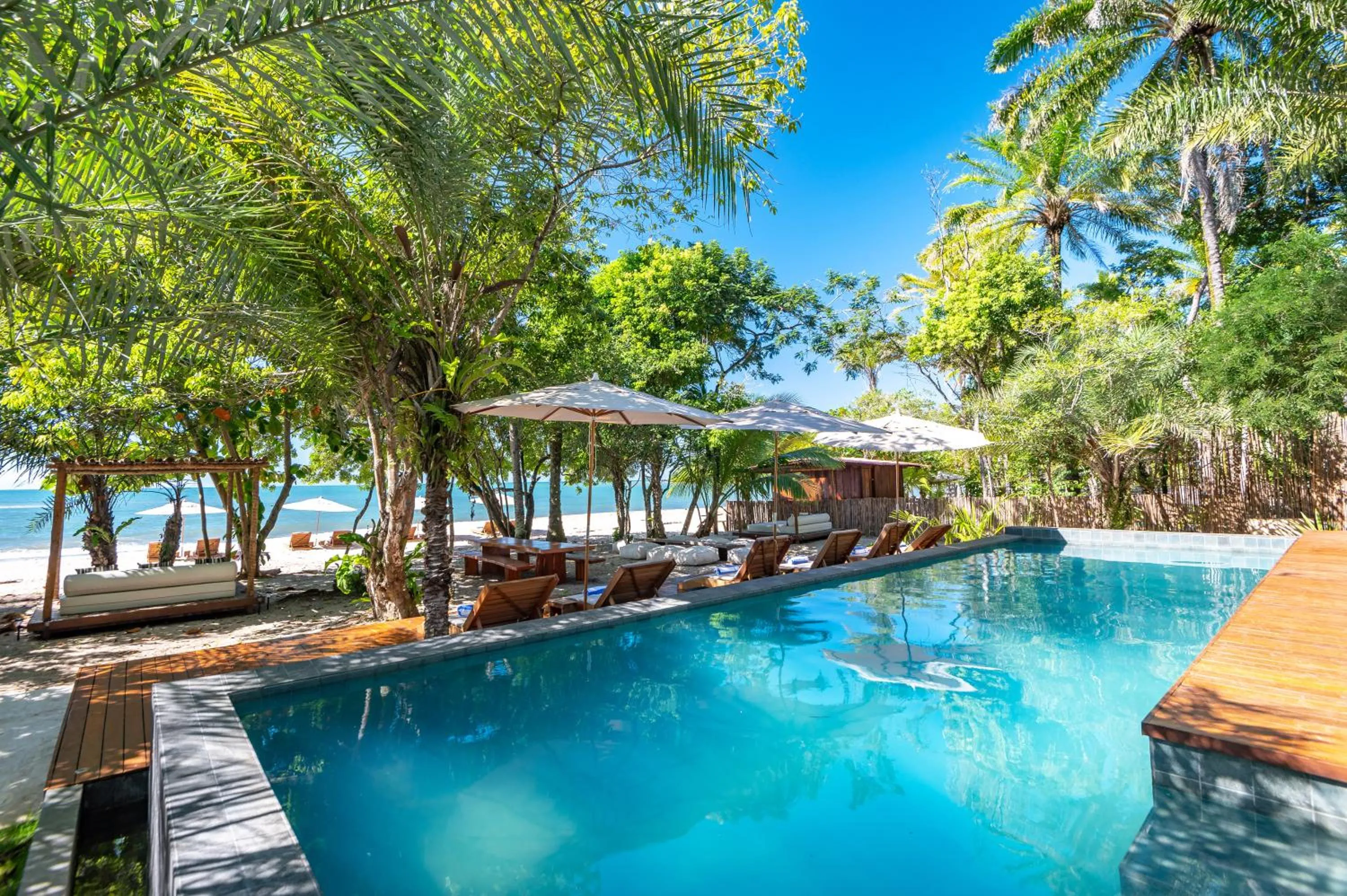 Pool view in Colibri Beach Villas