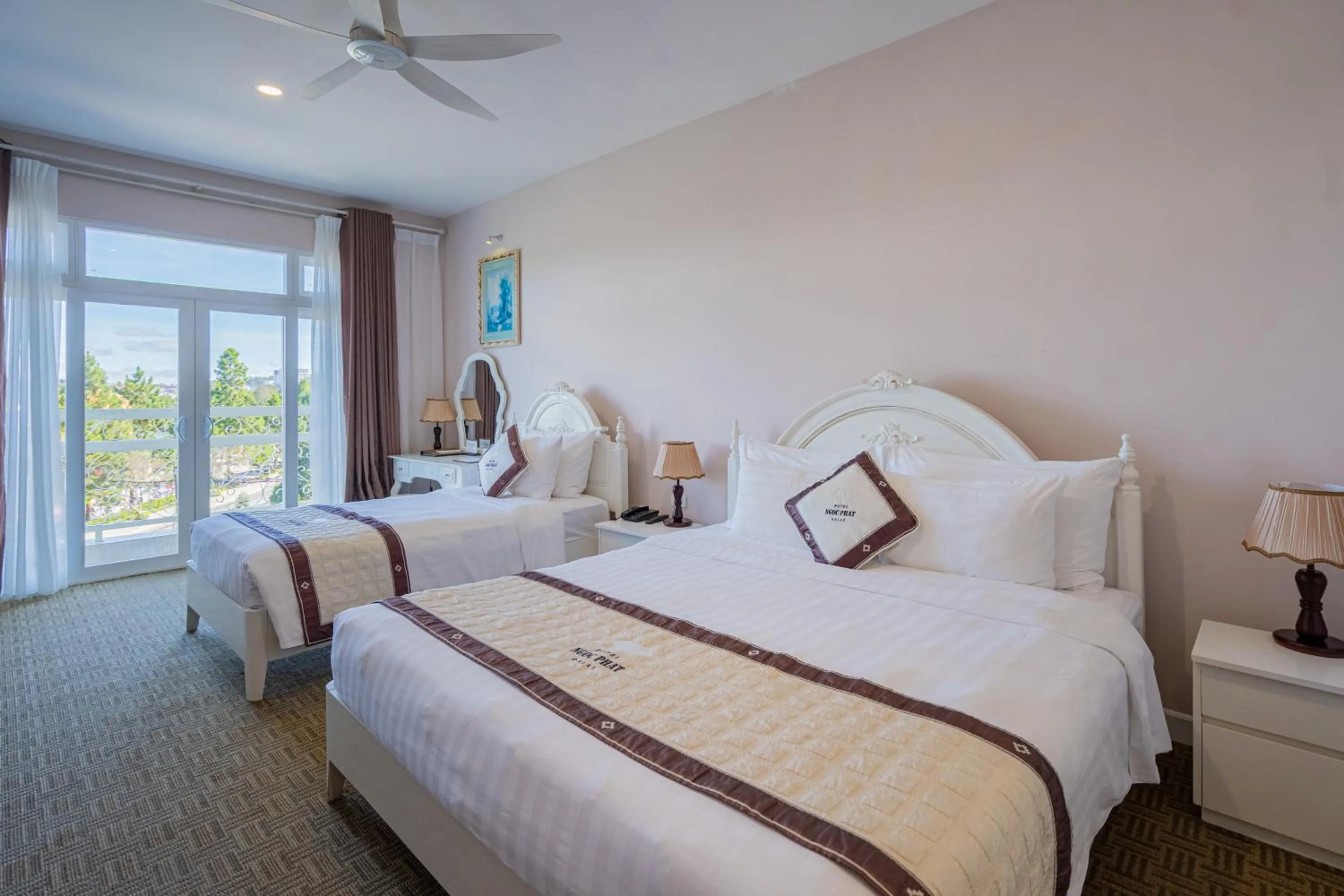 Bed in Ngoc Phat Dalat Hotel