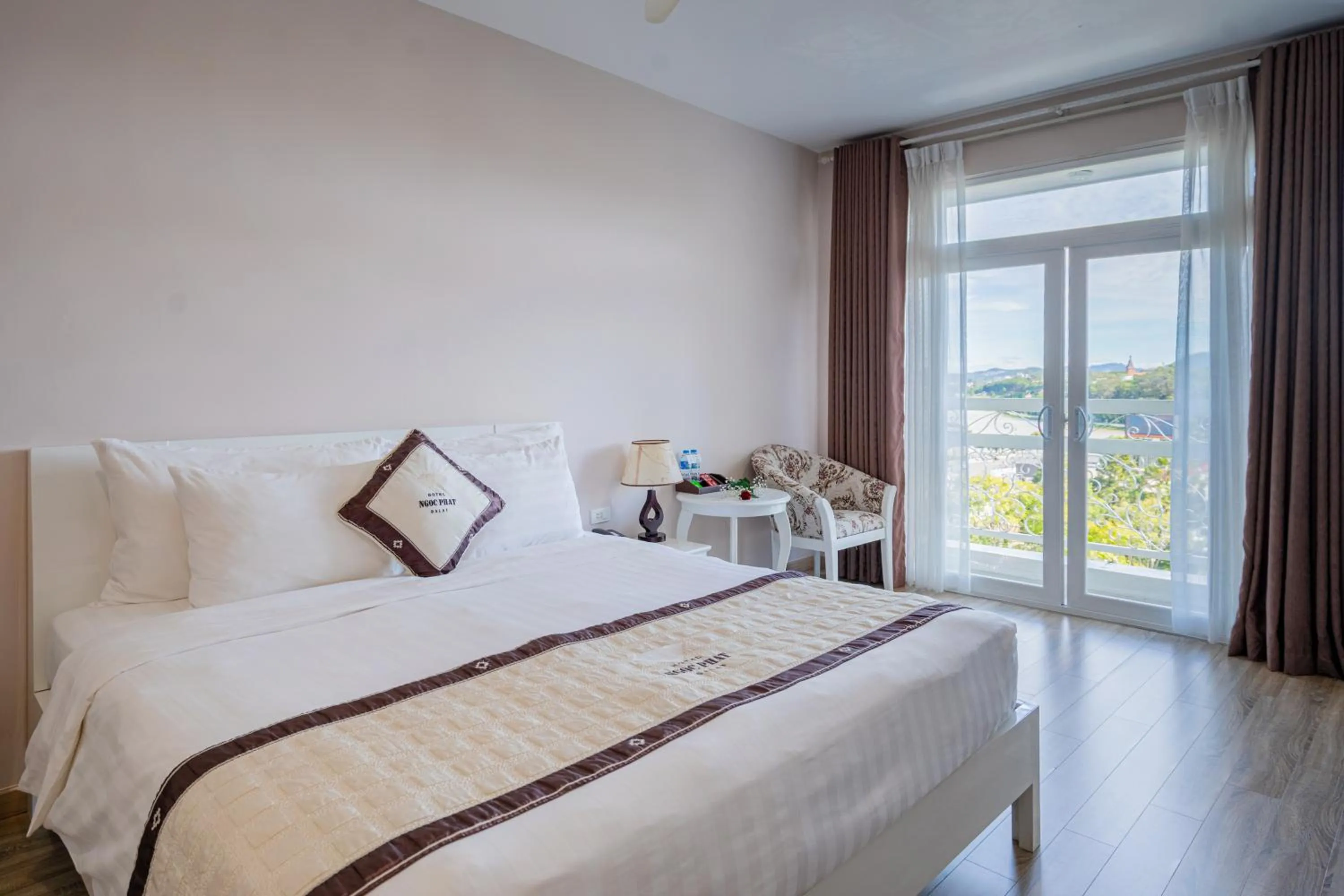 Bed in Ngoc Phat Dalat Hotel