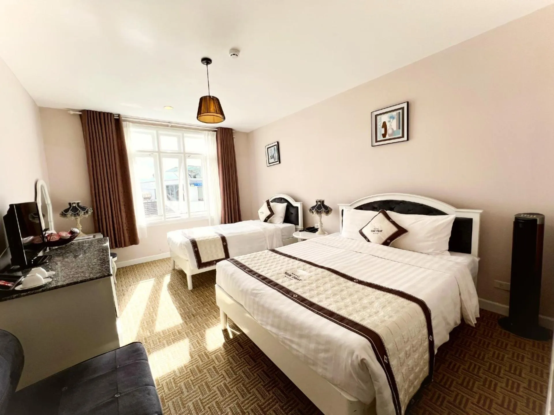 Bed in Ngoc Phat Dalat Hotel