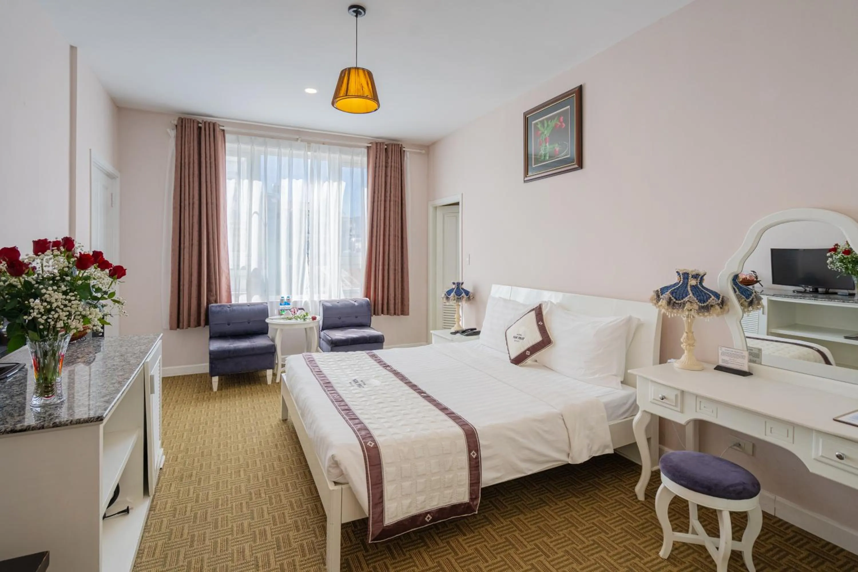 Photo of the whole room, Bed in Ngoc Phat Dalat Hotel