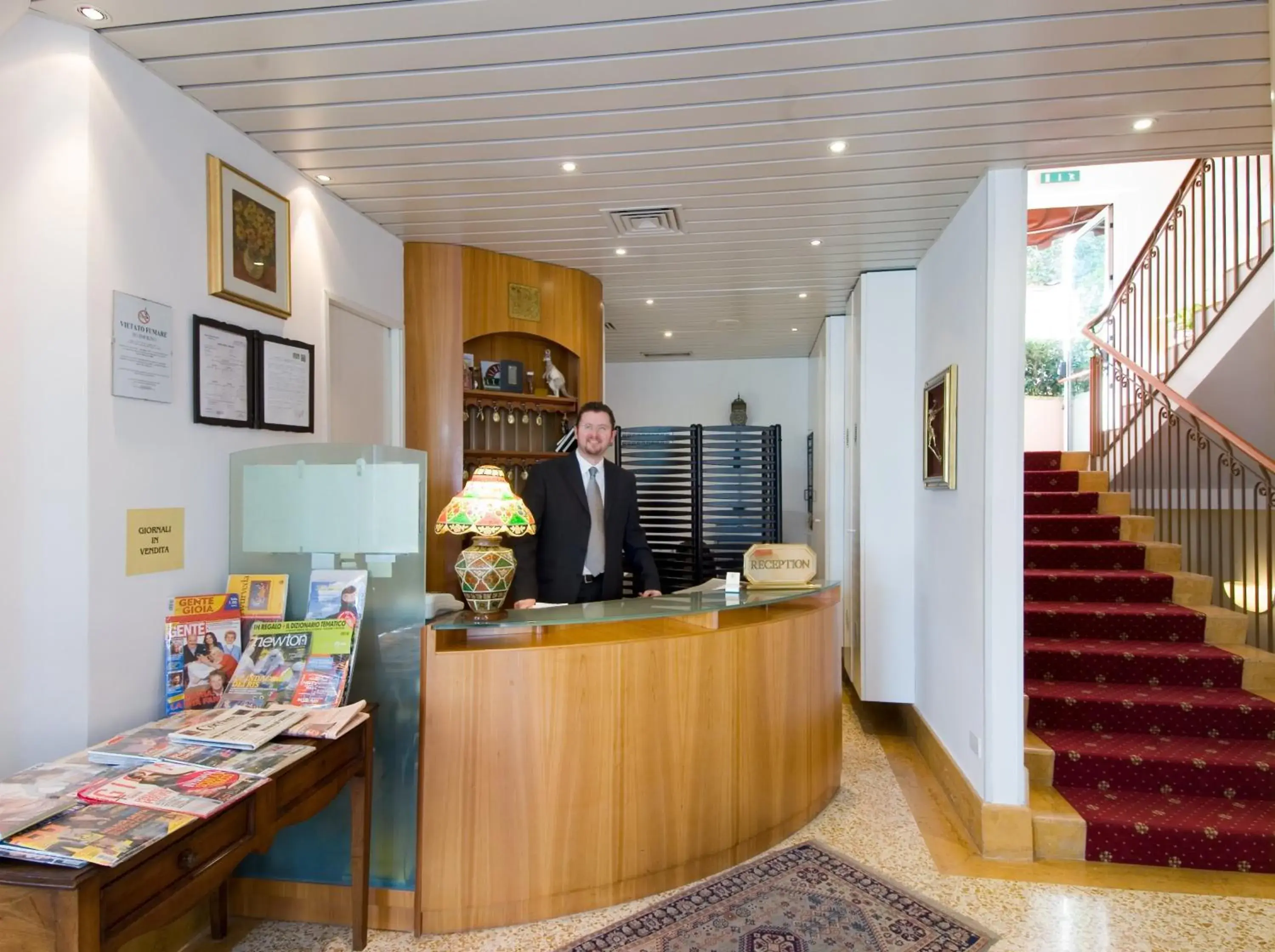 Lobby or reception in Hotel Della Porta Lobby or reception in Hotel Della Porta