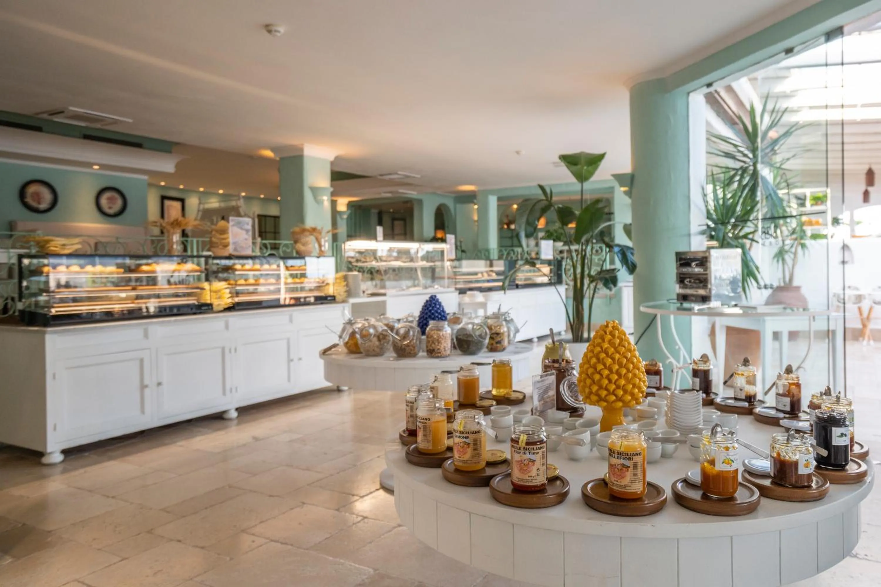 Buffet breakfast in Therasia Resort Sea and SPA - The Leading Hotels of the World