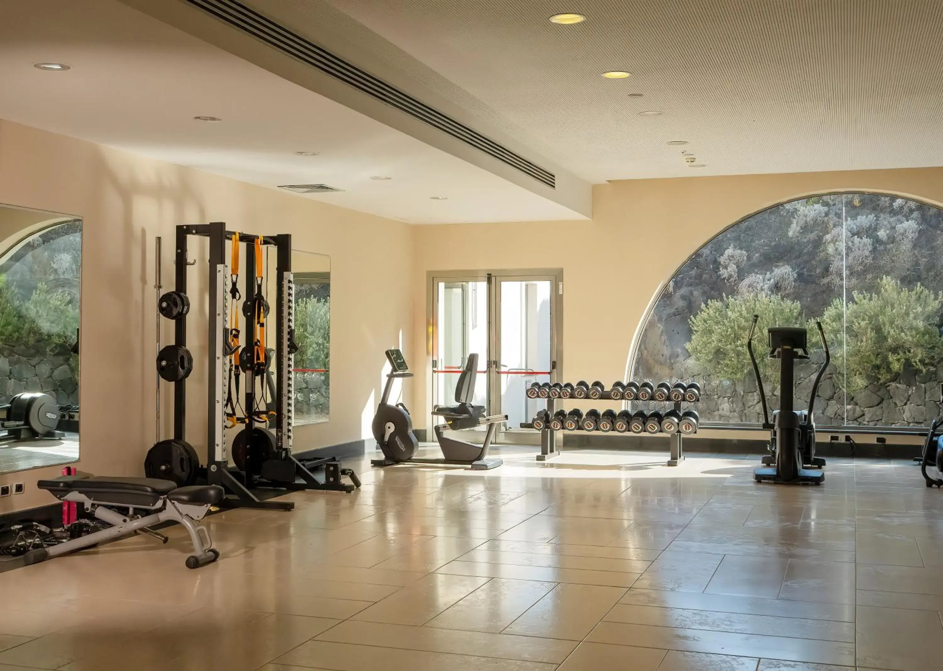 Fitness centre/facilities in Therasia Resort Sea and SPA - The Leading Hotels of the World Fitness centre/facilities in Therasia Resort Sea and SPA - The Leading Hotels of the World
