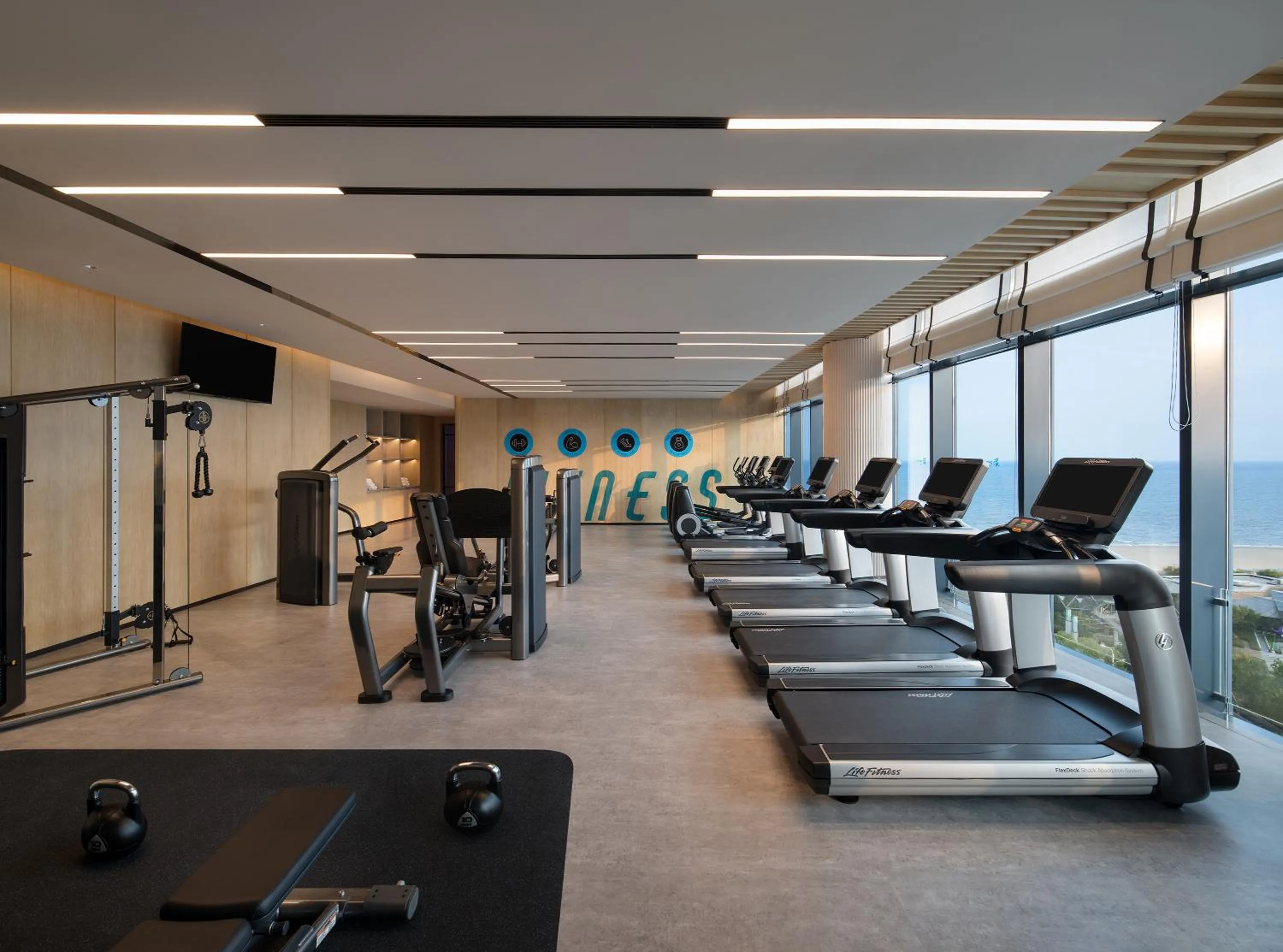 Fitness centre/facilities in Qinhuangdao Marriott Resort