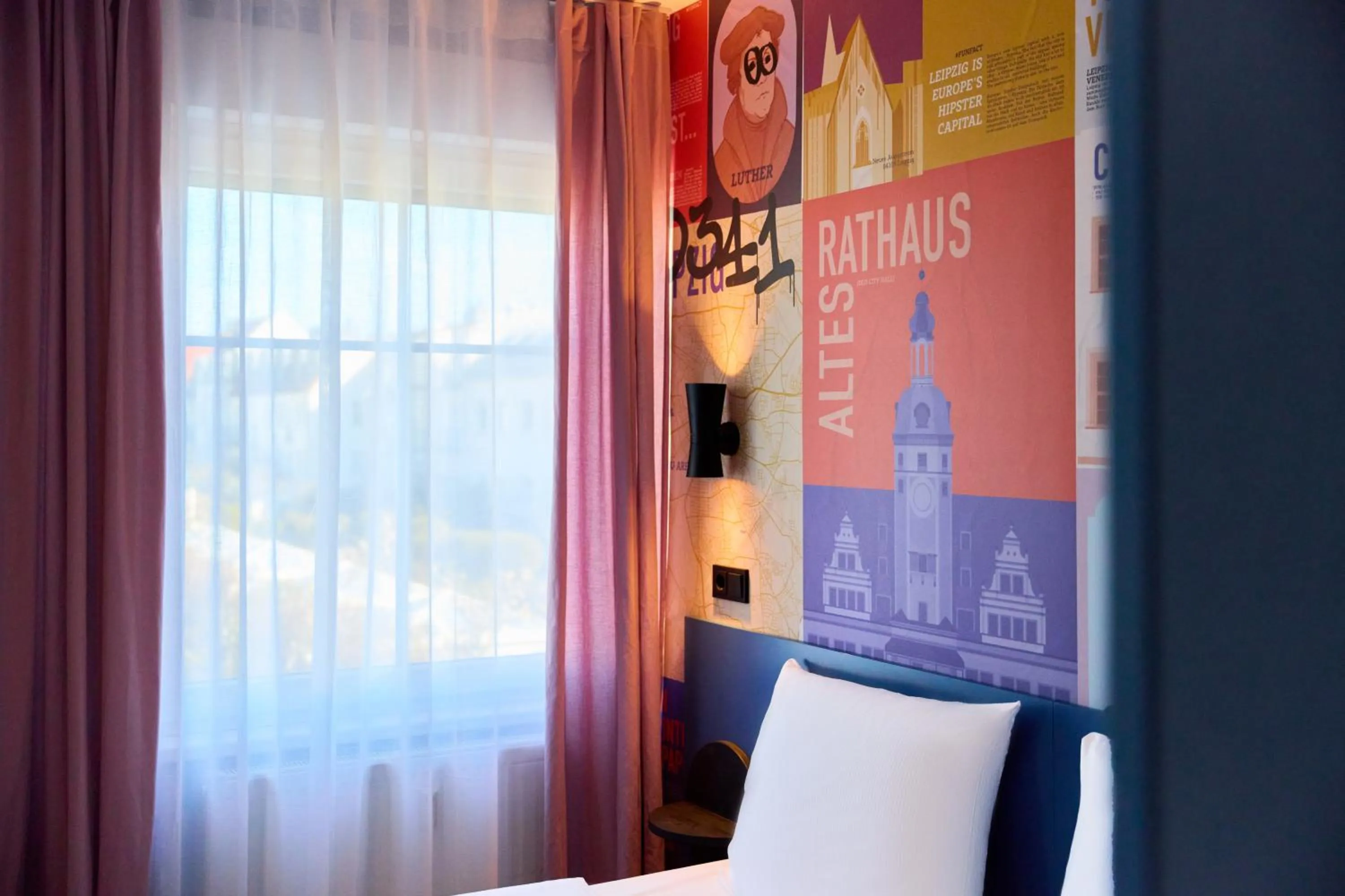 Bed in McDreams Hotel Leipzig