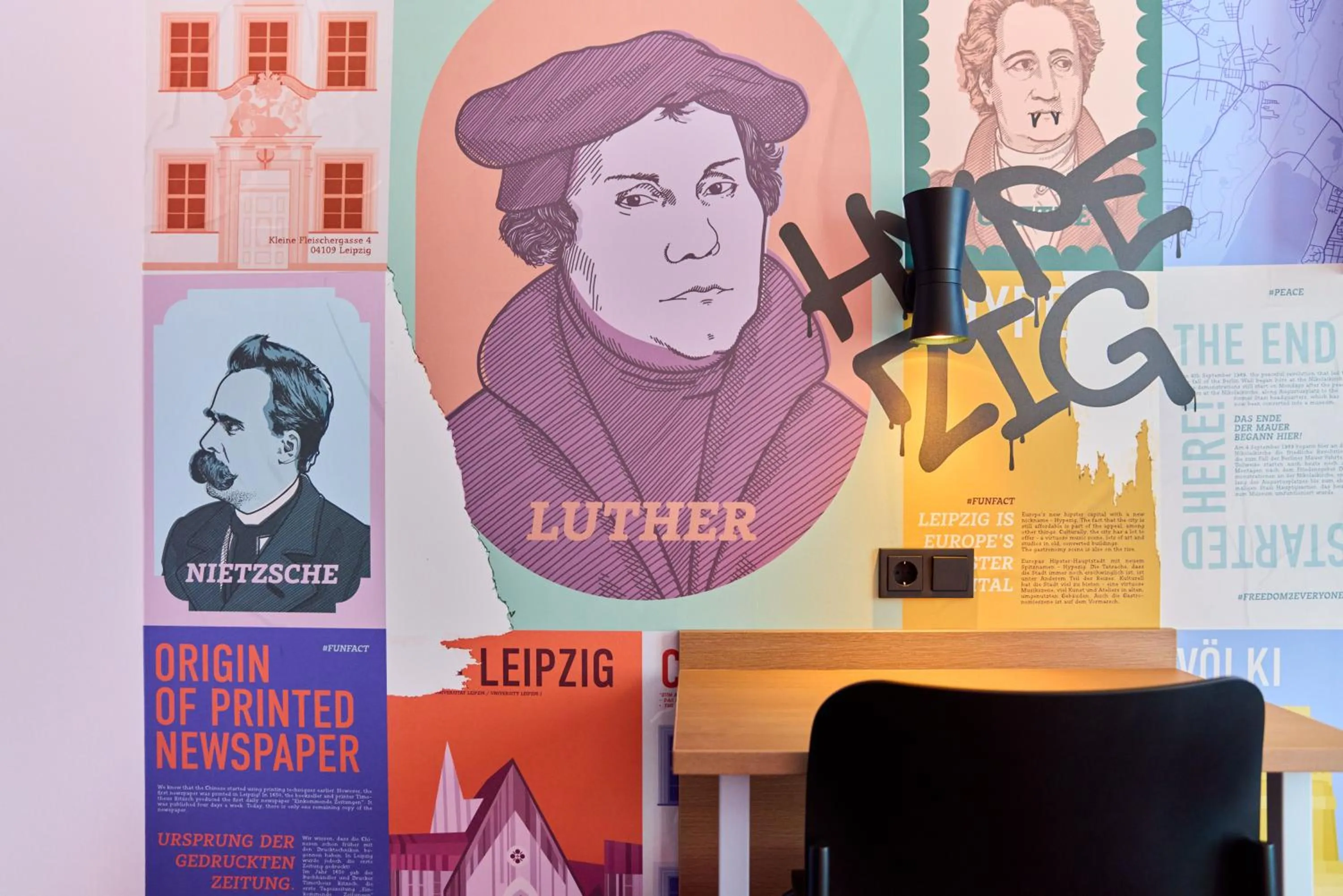 Decorative detail in McDreams Hotel Leipzig