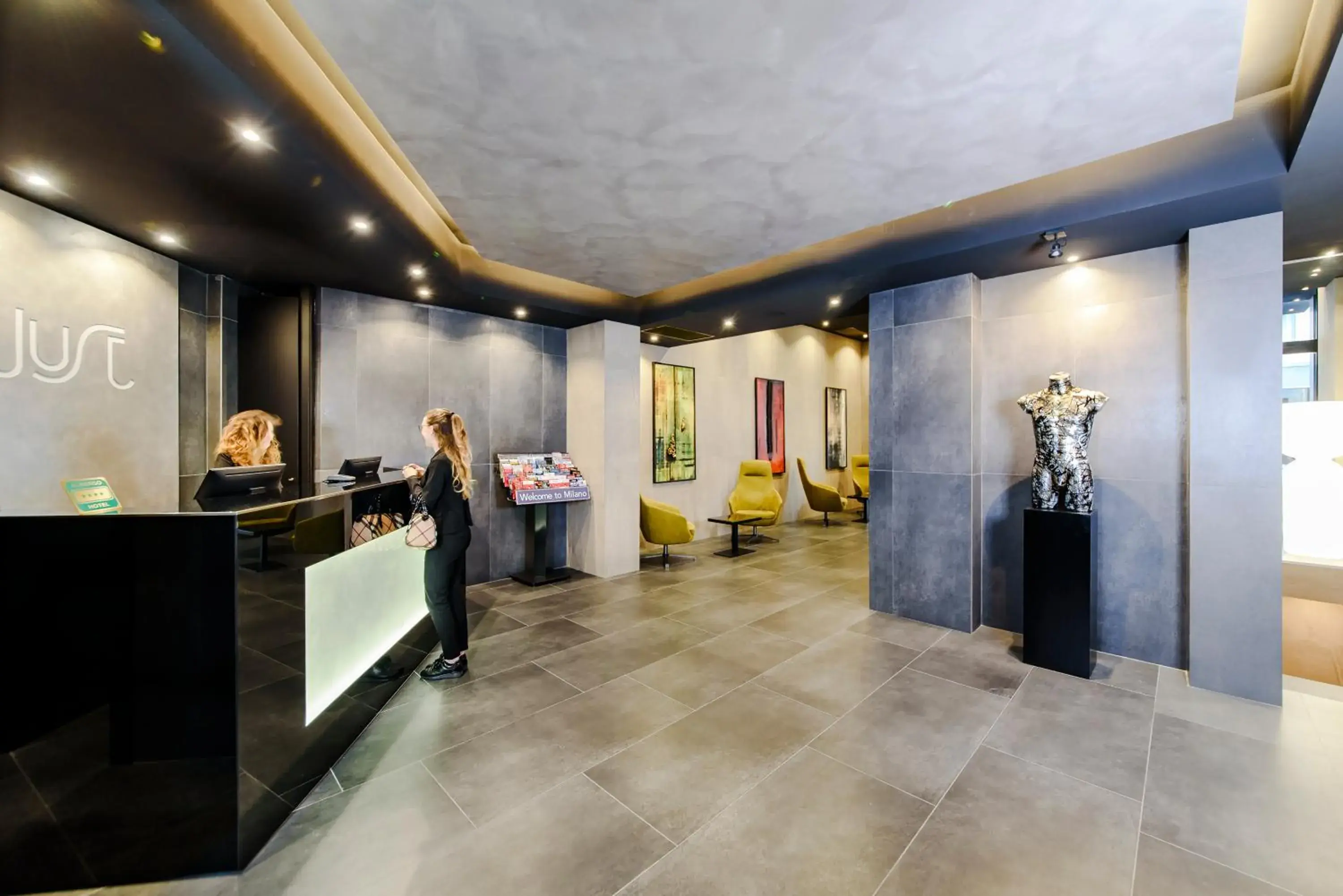 Lobby or reception in Just Hotel Milano Lobby or reception in Just Hotel Milano