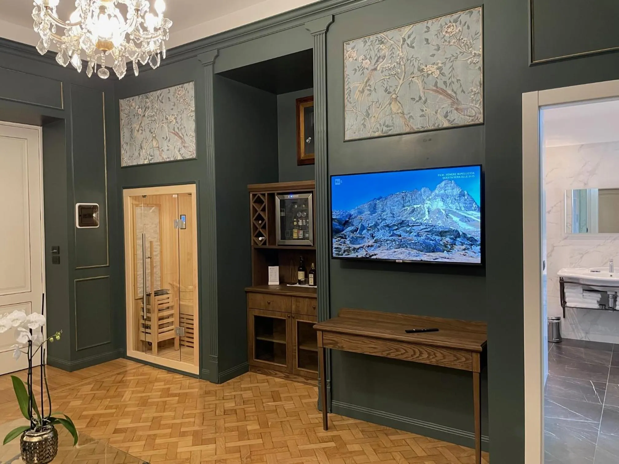 Sauna in Grand Hotel & des Anglais Spa