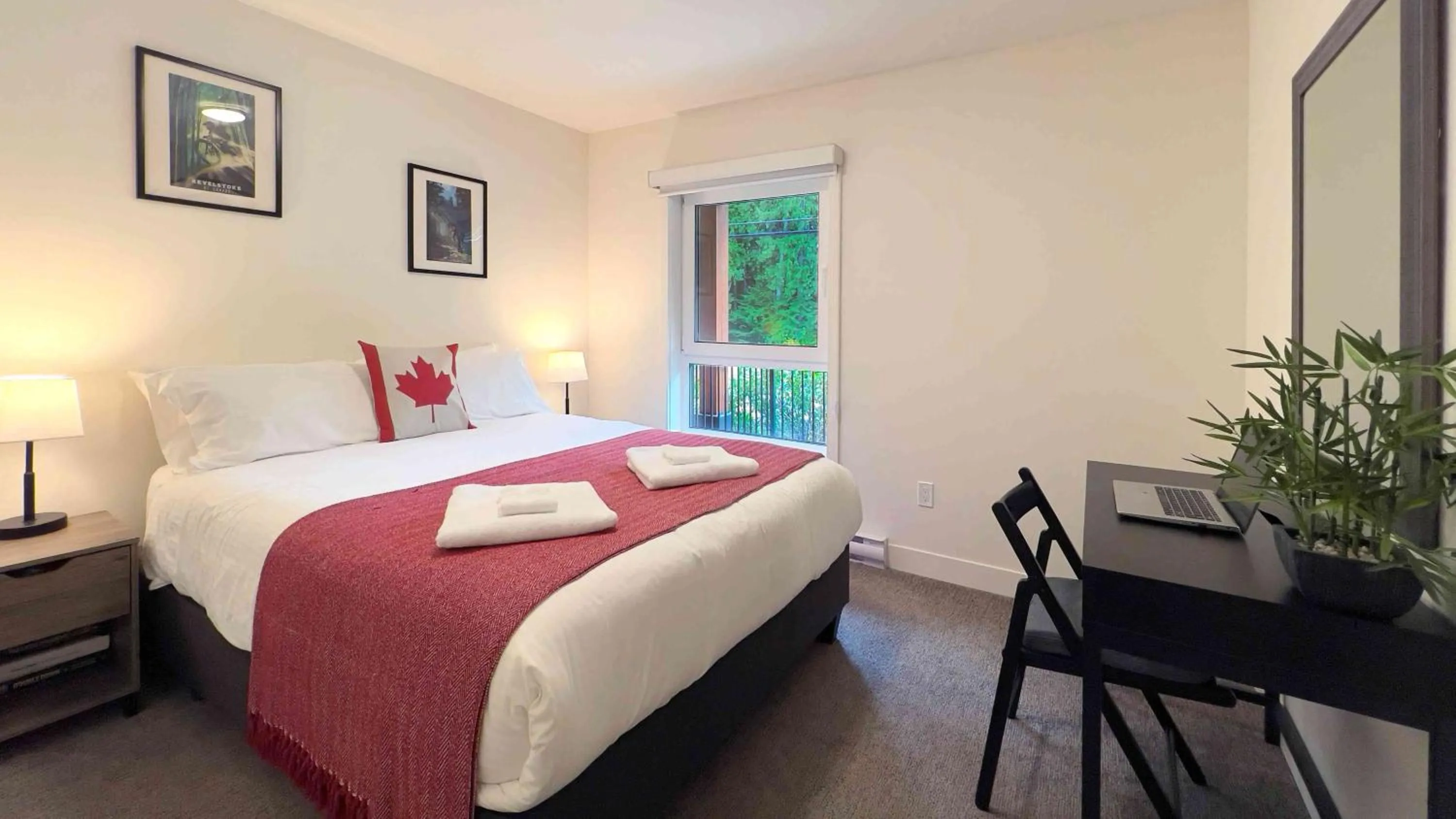 Bed in Al's Escape by Revelstoke Vacations