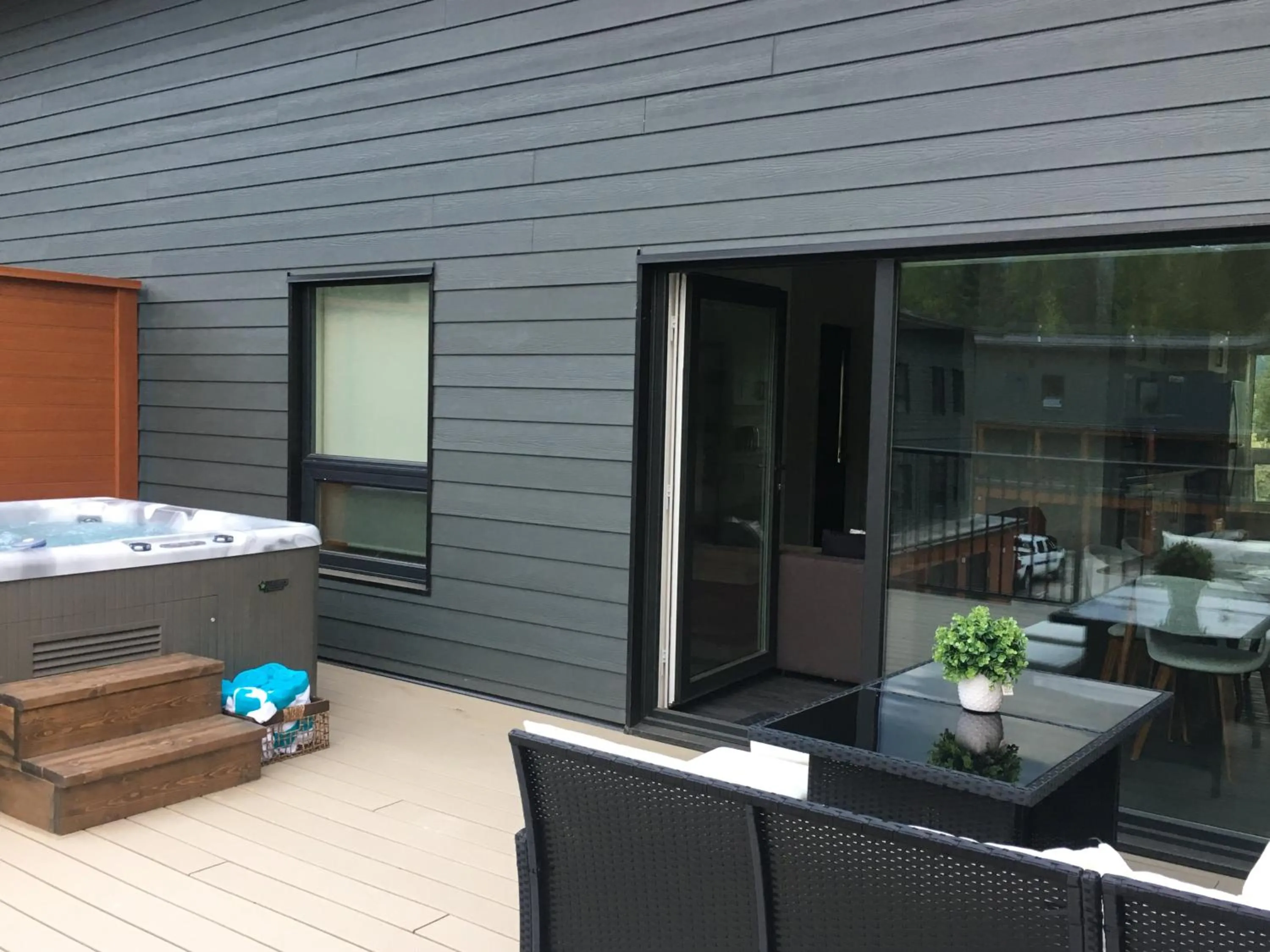 Patio in The Revy Den by Revelstoke Vacations