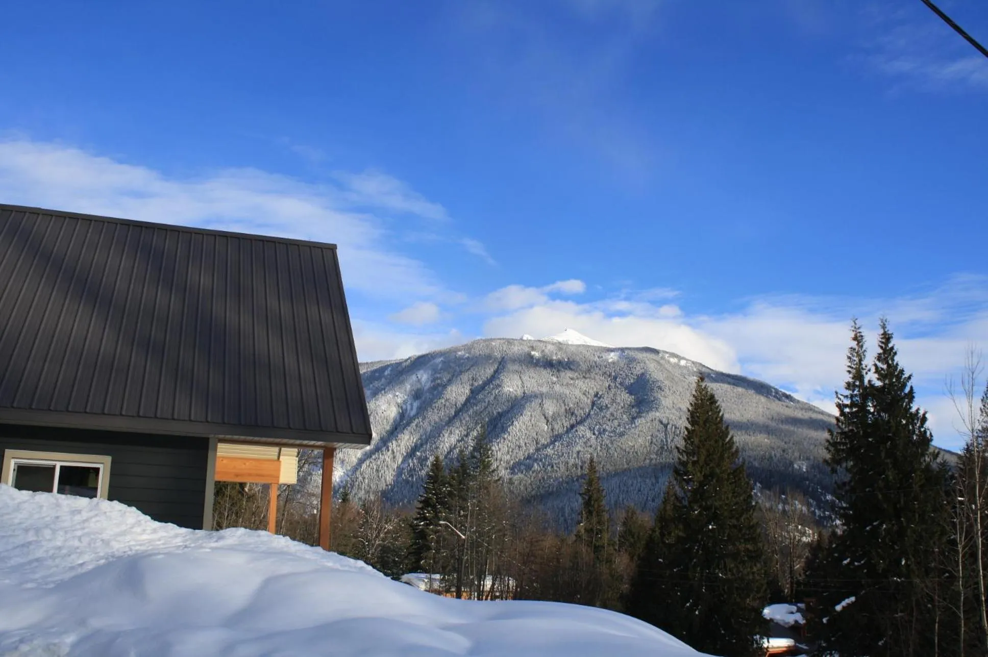 Mountain view in Stoke Cabin by Revelstoke Vacations