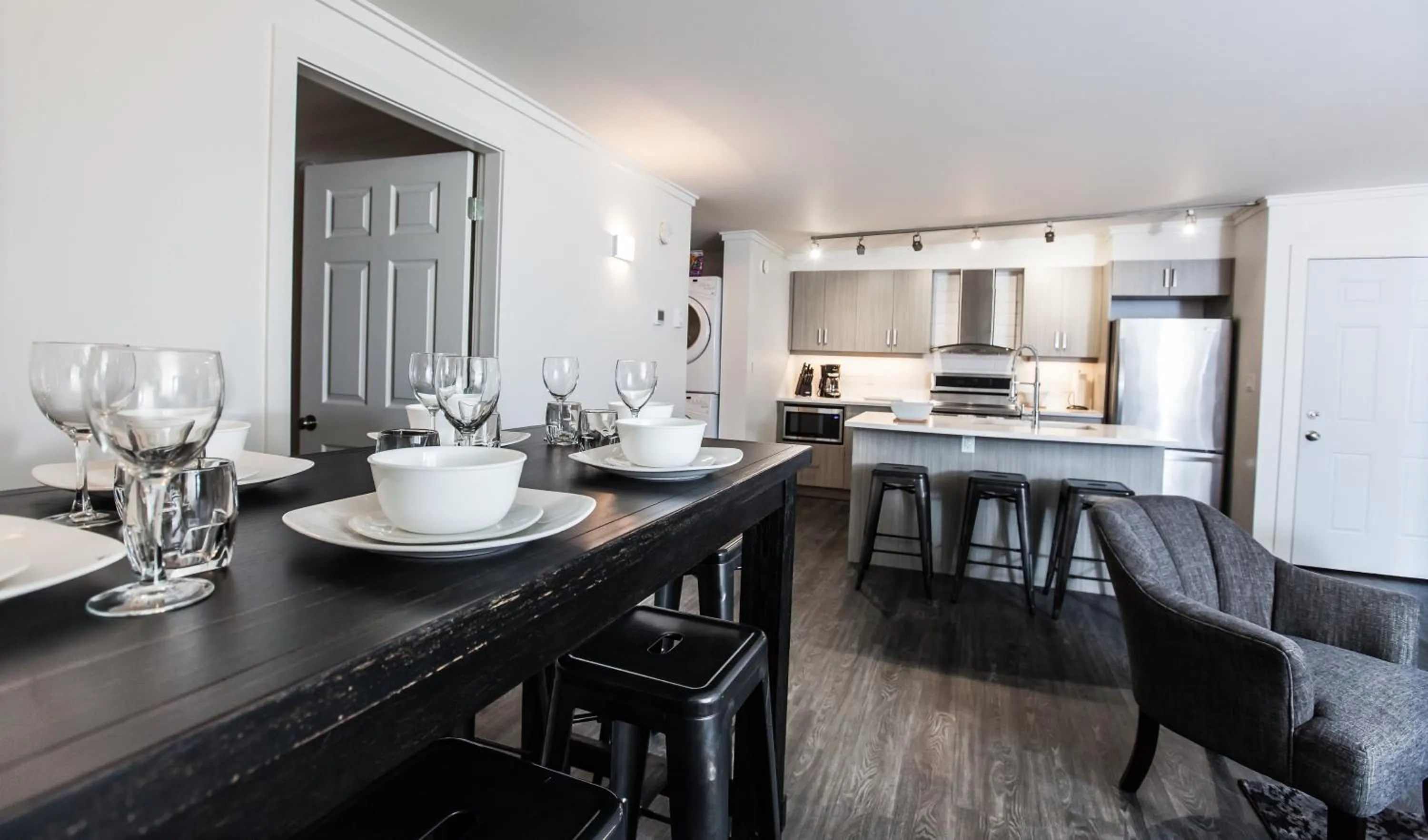 Kitchen or kitchenette in Novlan Suite by Revelstoke Vacations