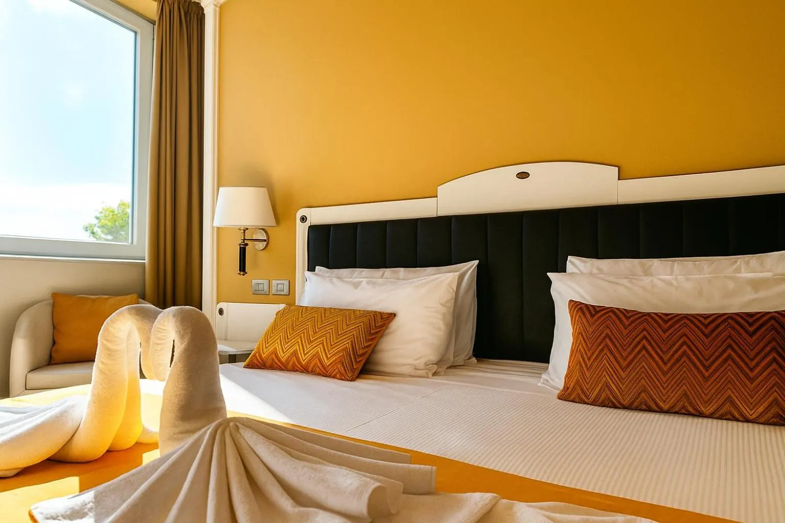 Bed in Greif Hotel & Spa