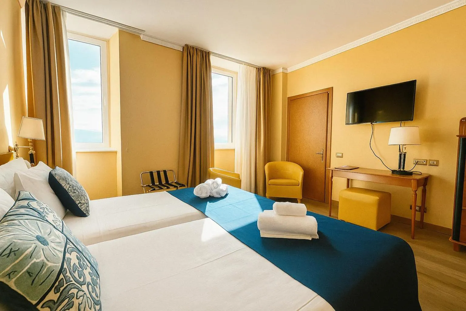 Bed in Greif Hotel & Spa