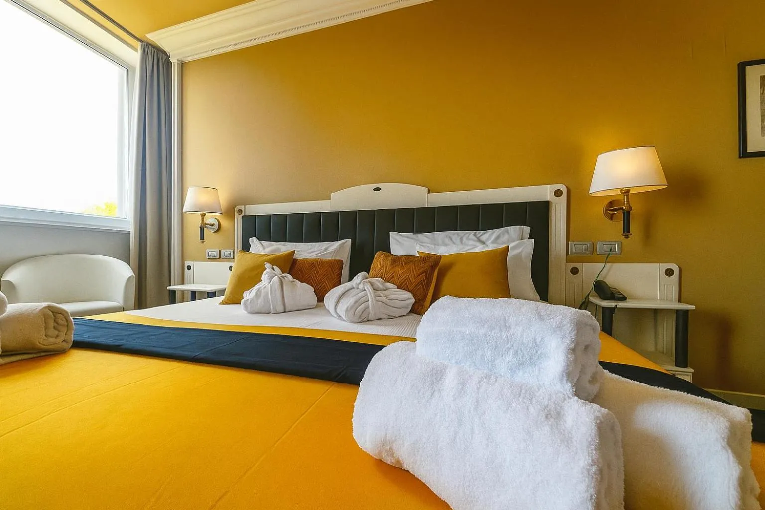 Bed in Greif Hotel & Spa