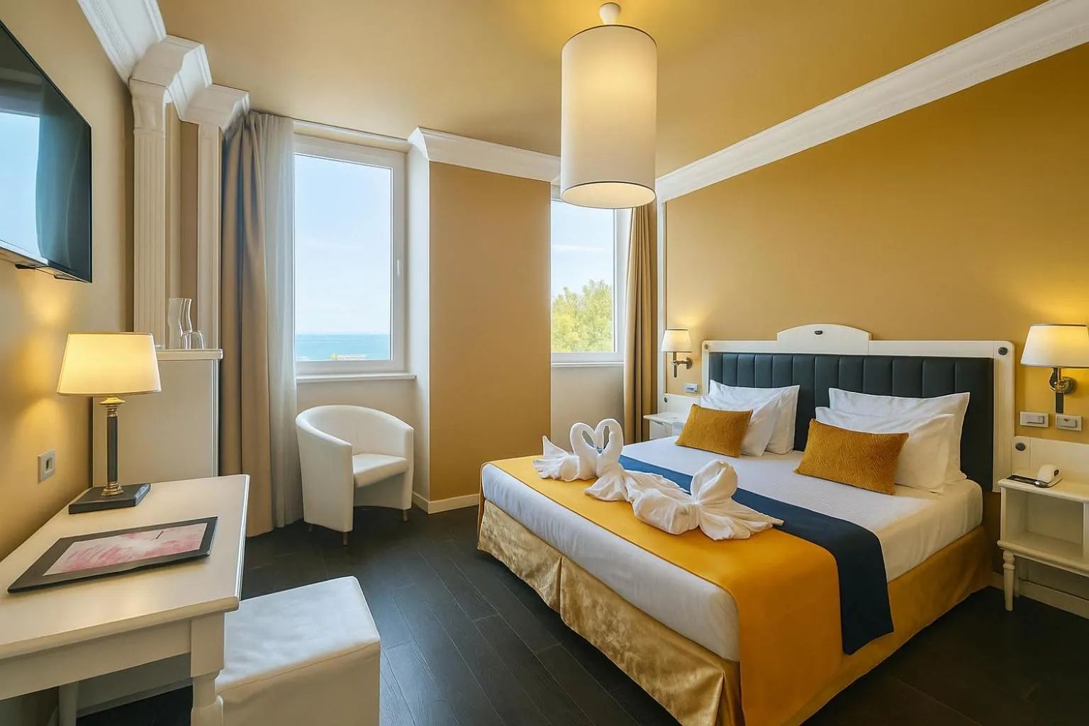 Bed in Greif Hotel & Spa