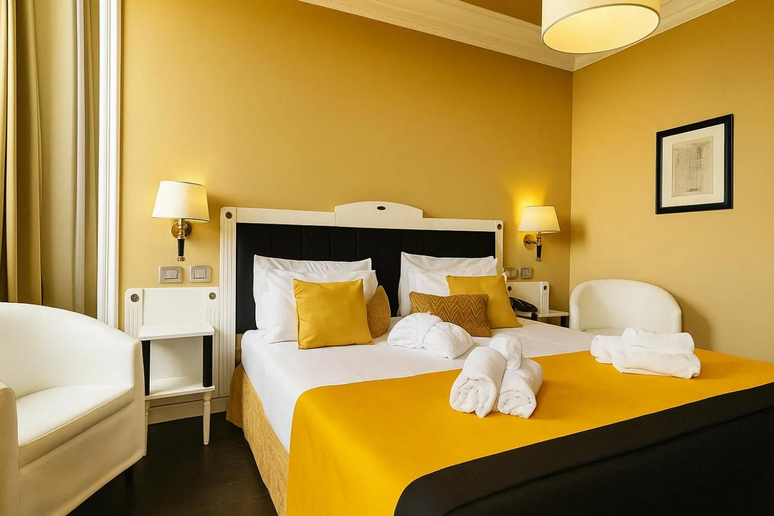 Bed in Greif Hotel & Spa