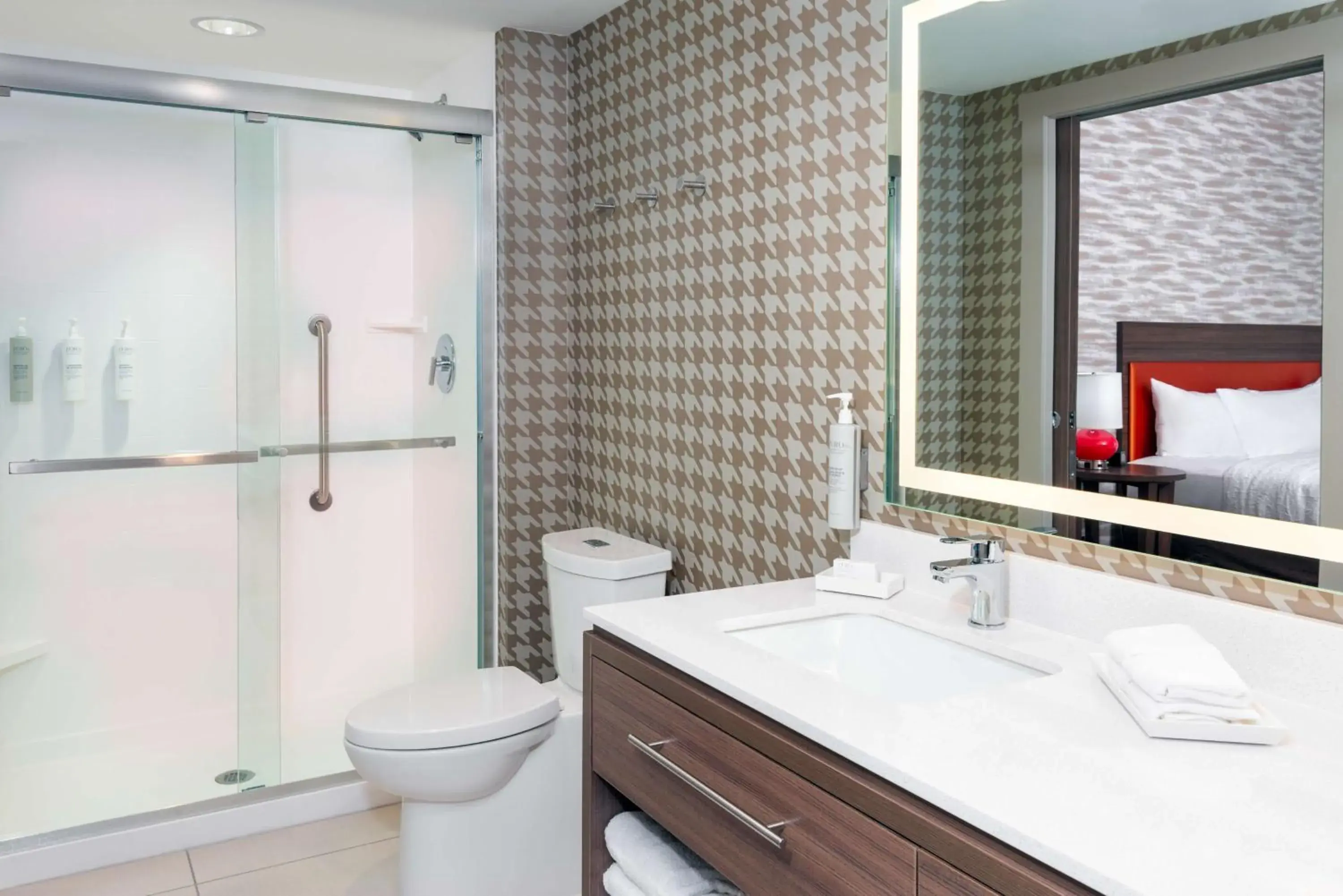 Bathroom in Home2 Suites By Hilton Wildwood The Villages Bathroom in Home2 Suites By Hilton Wildwood The Villages