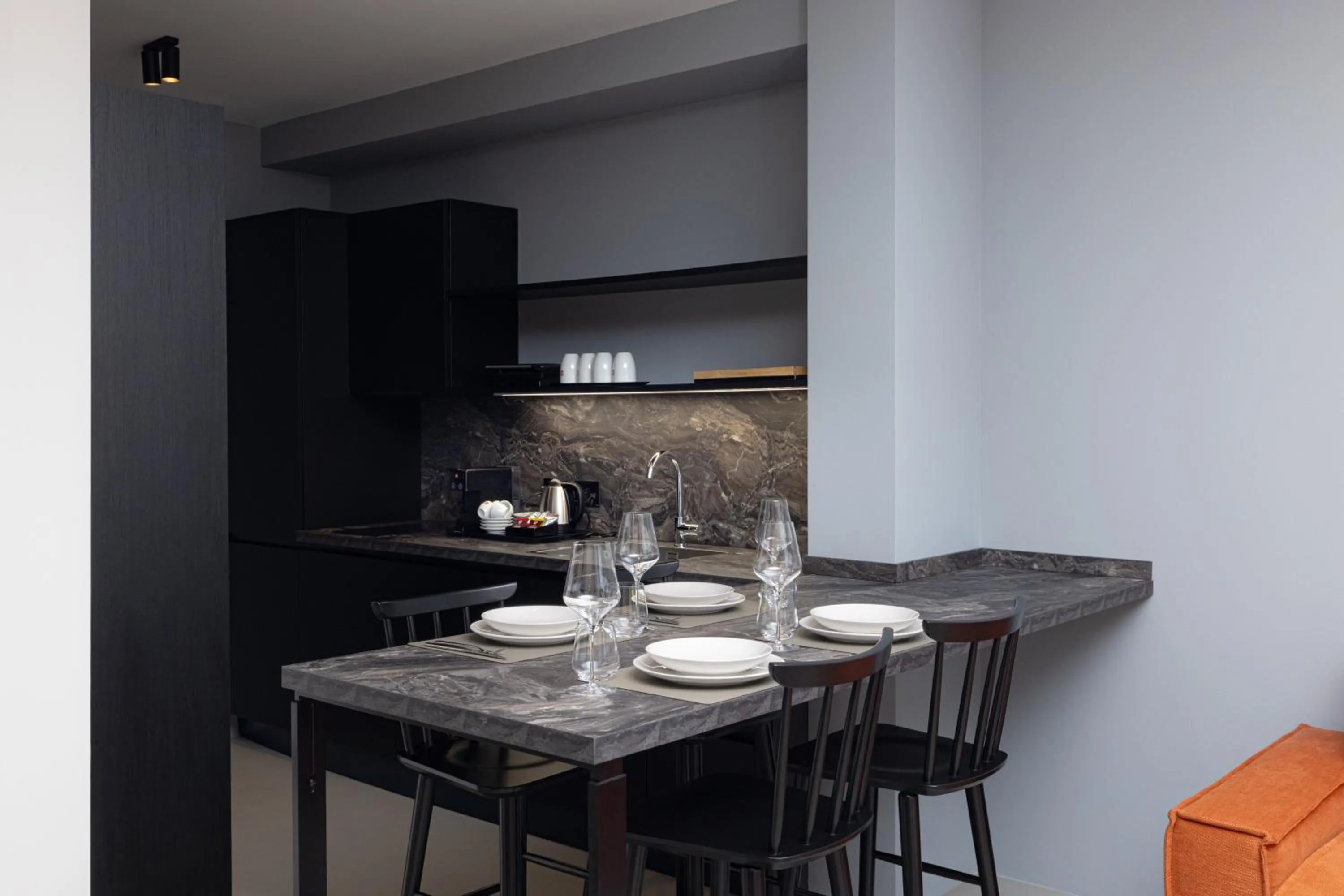 Kitchen or kitchenette in Residence - Palais Hörtenberg