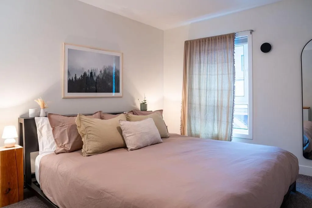 Bed in Powder Village Retreat by Revelstoke Vacations