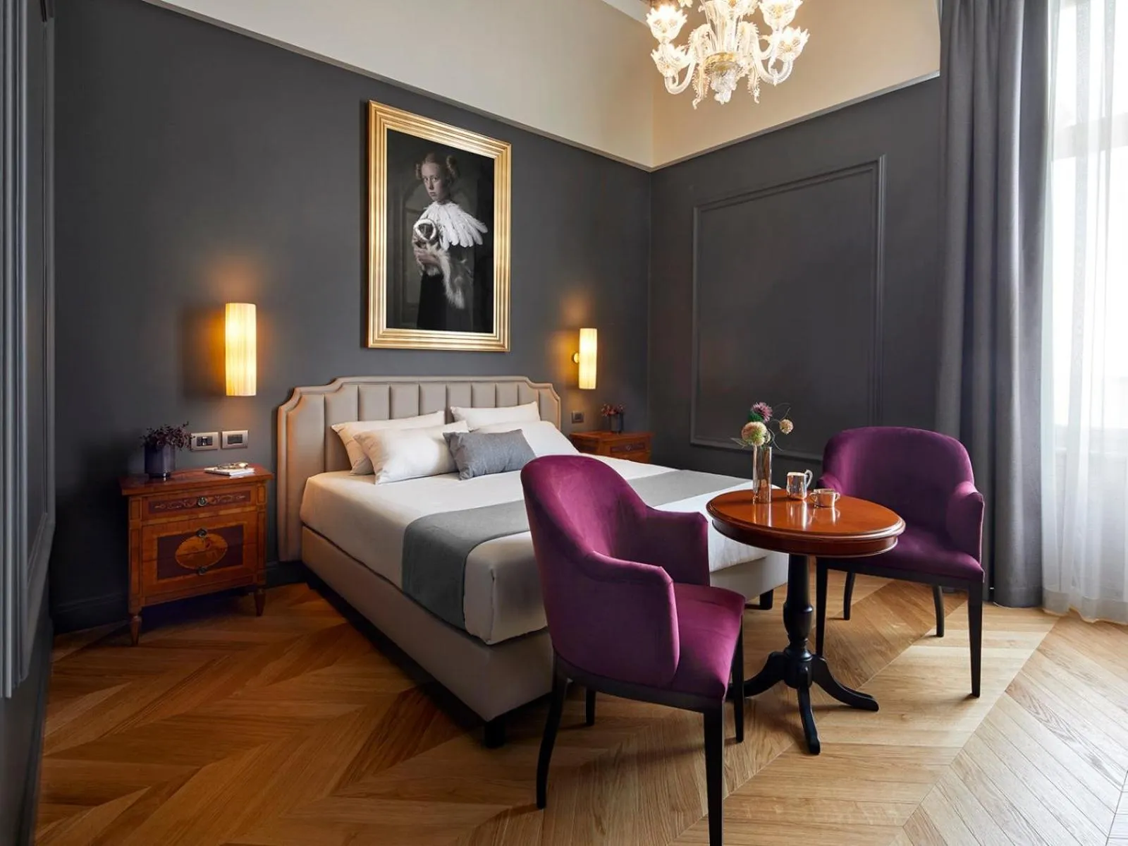 Bed in Hotel Villa Del Sogno