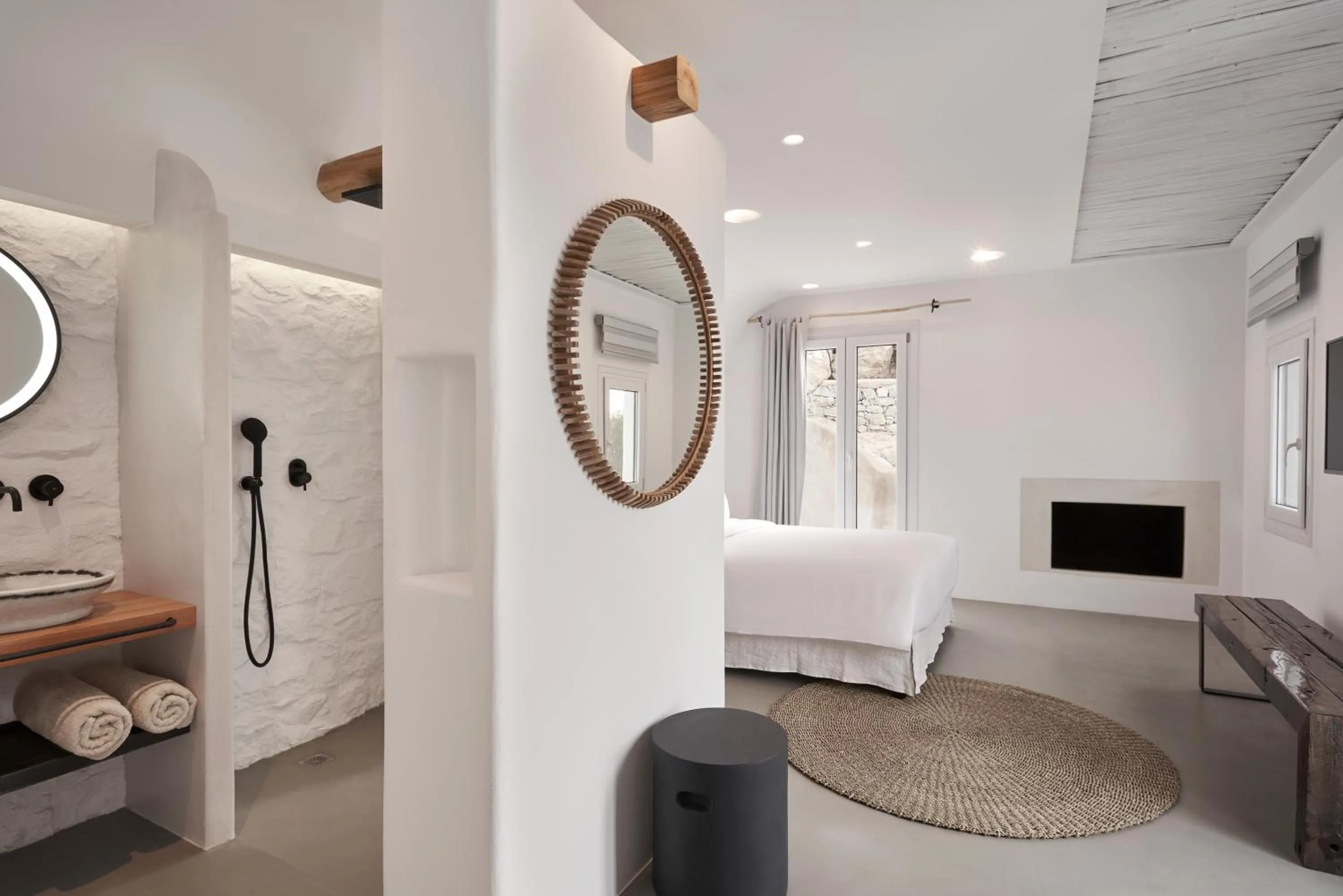 Bedroom, Bed in Hill Club Naxos