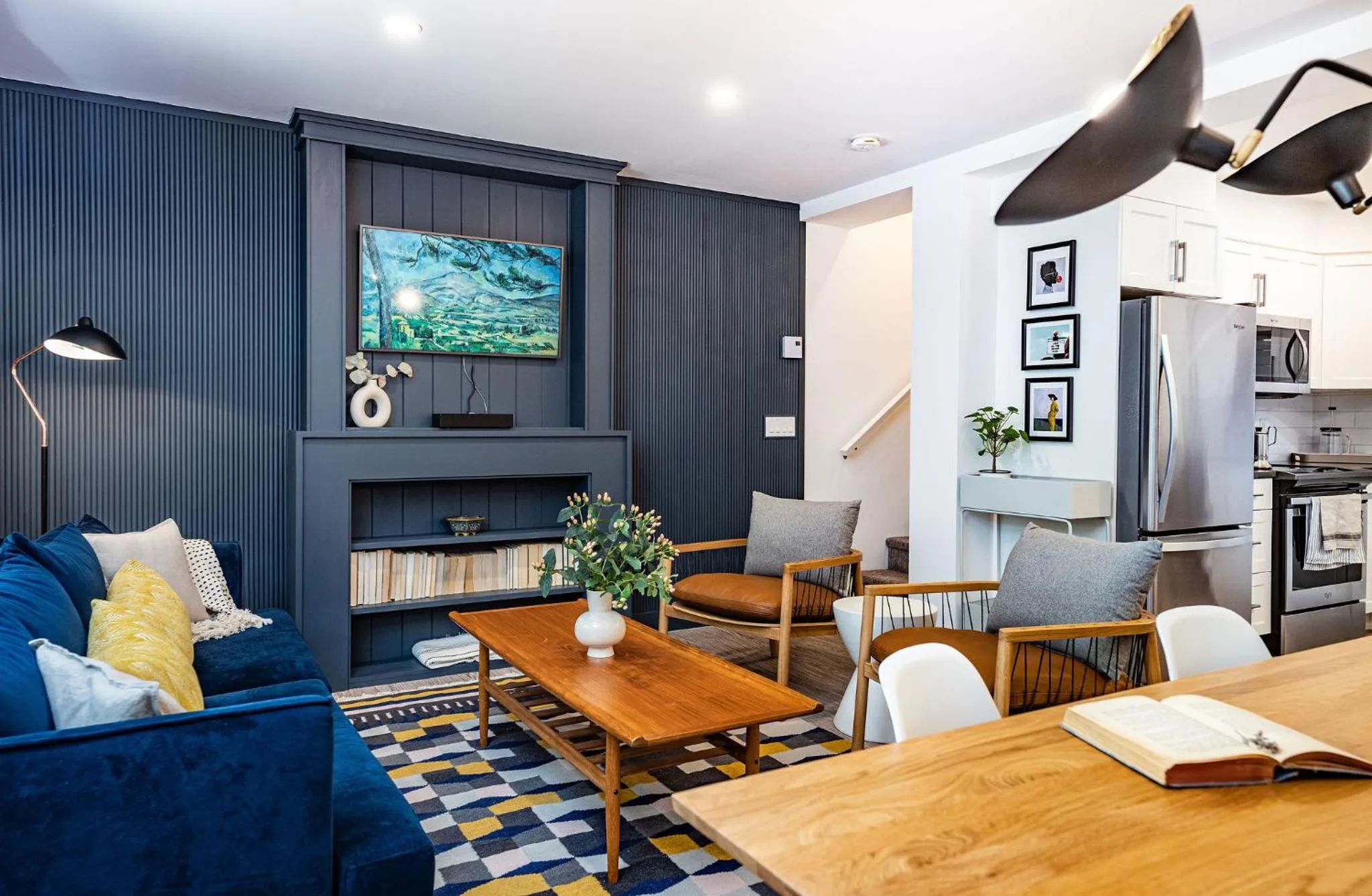 Living room in Revelation Retreat by Revelstoke Vacations