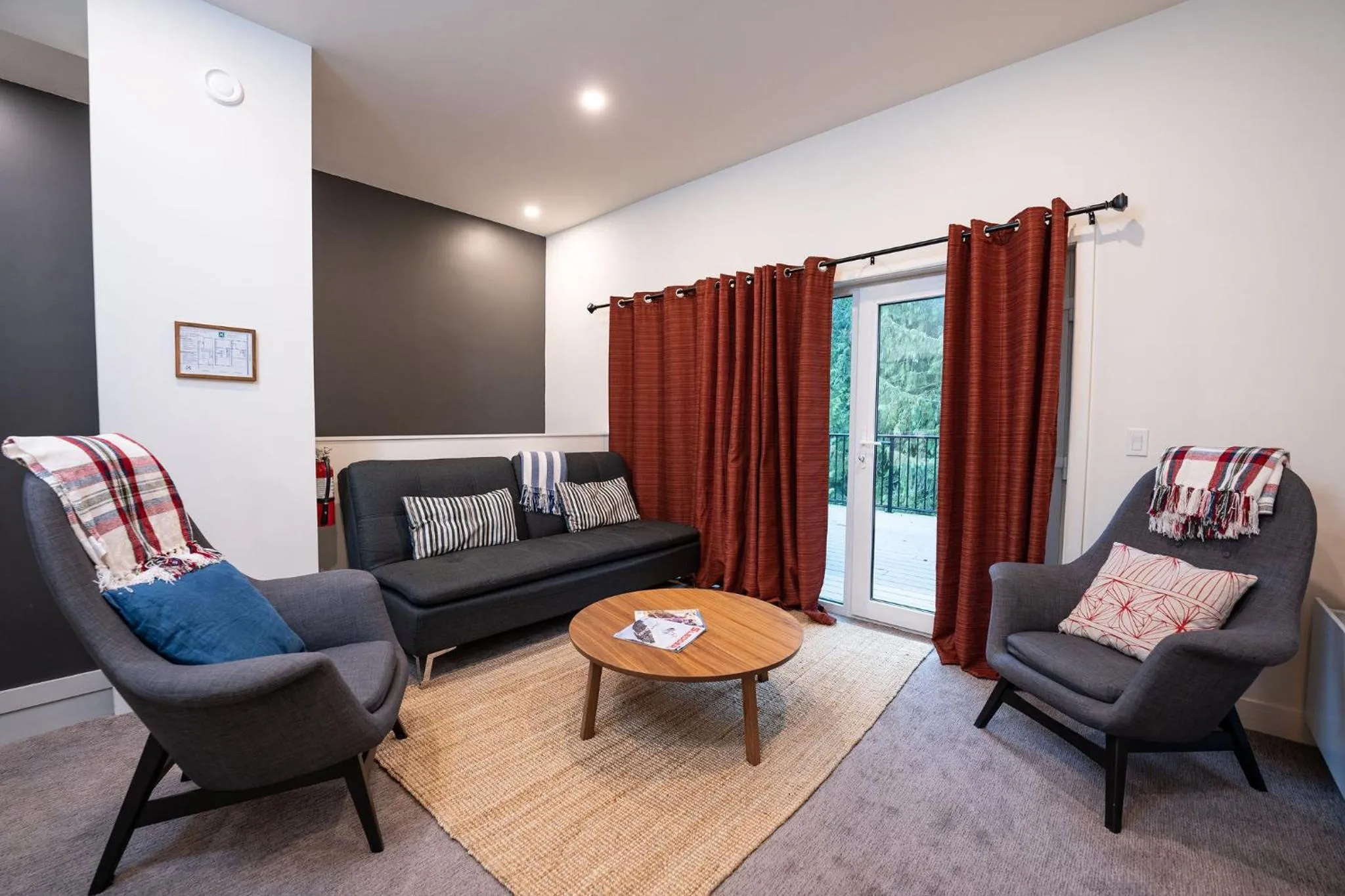 Seating area in Alpine Escape by Revelstoke Vacations