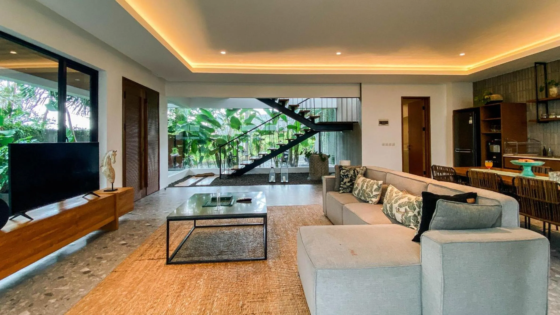 Seating area in Villa Daun 3 Canggu by Premier Hospitality Asia