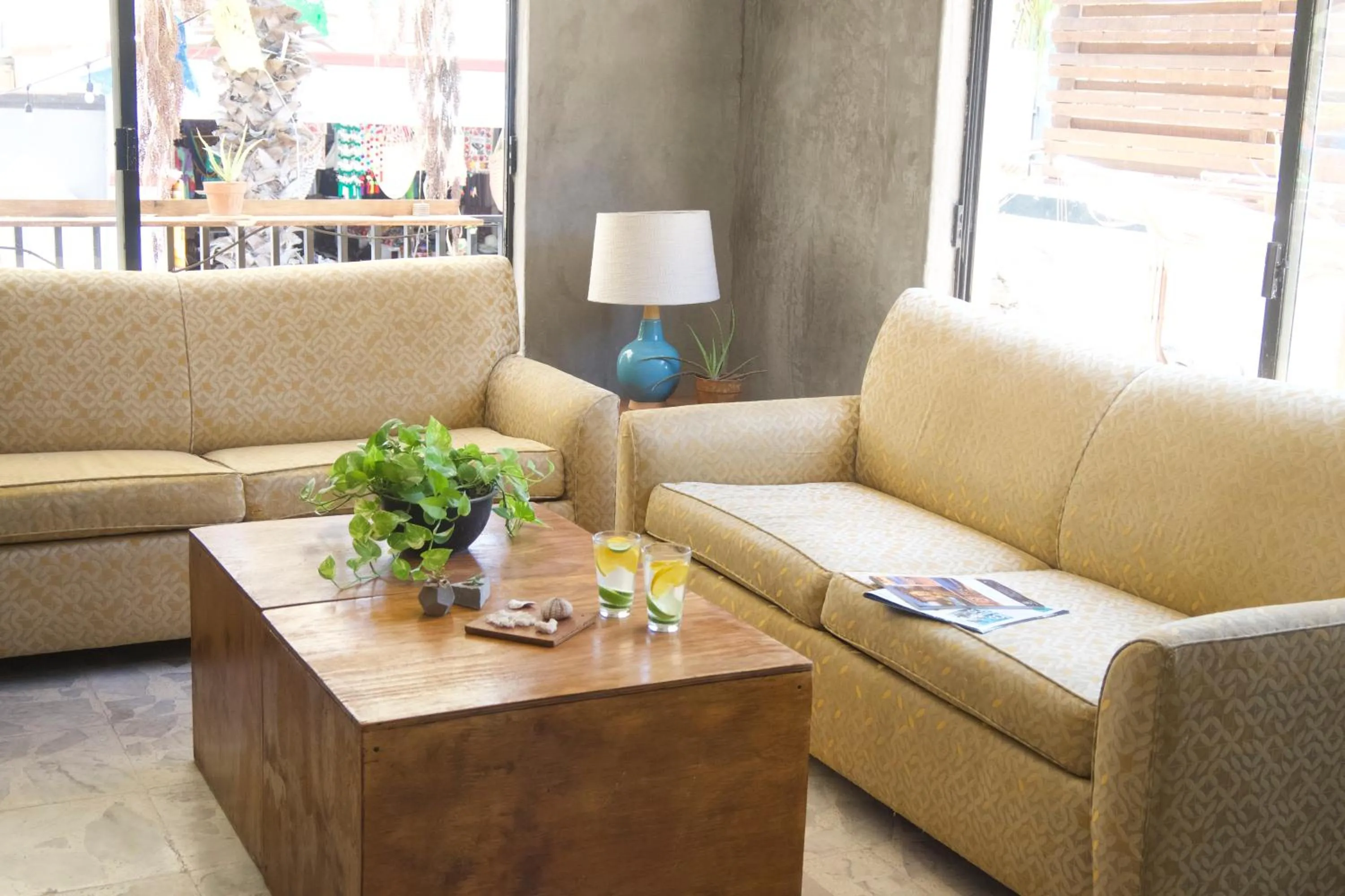 Living room in Desert Heart Hostel