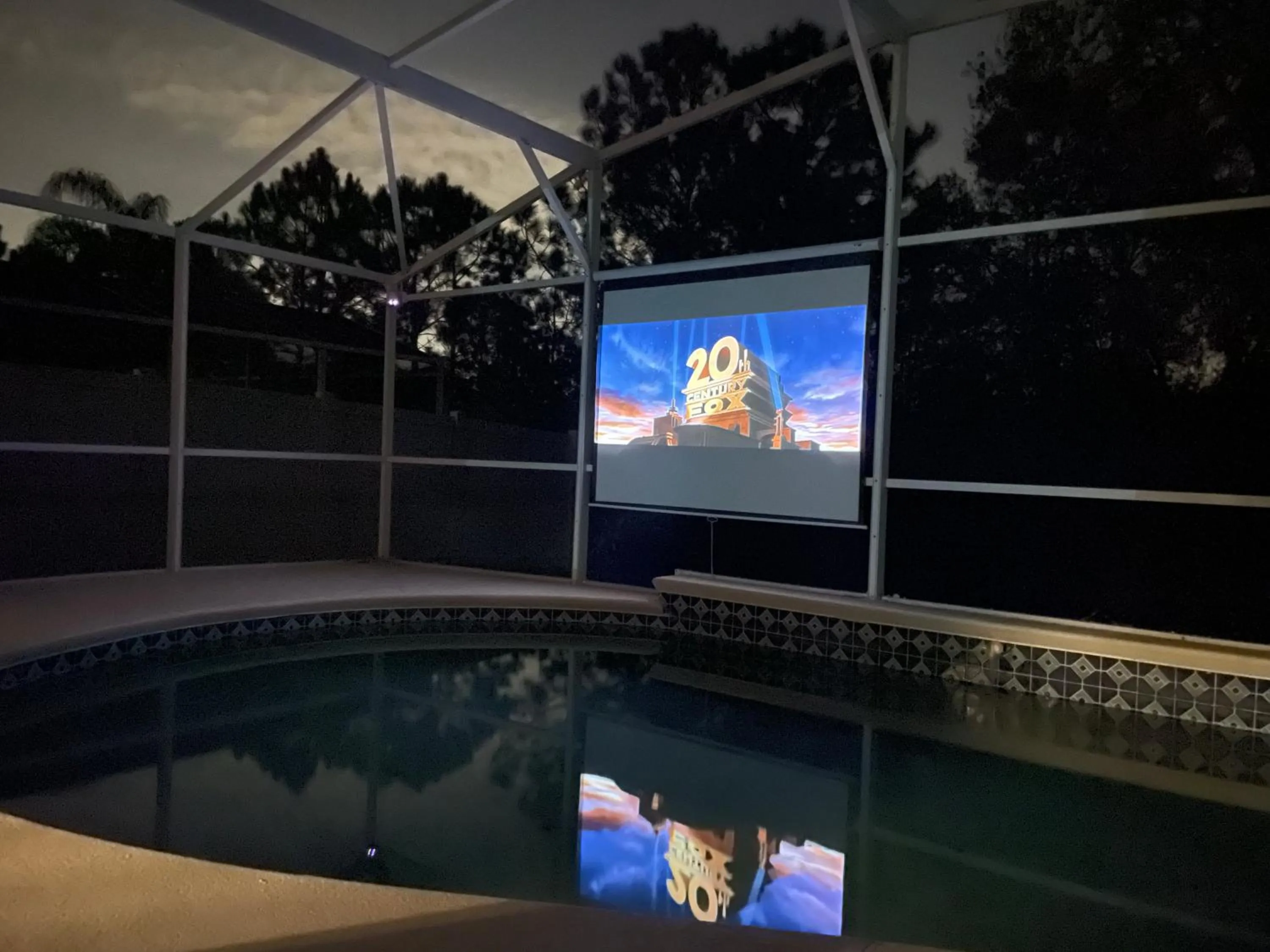 Swimming pool in 3 Bedroom Villa with Poolside Cinema and Games Room Close to theme Parks sleeps 6 plus 2