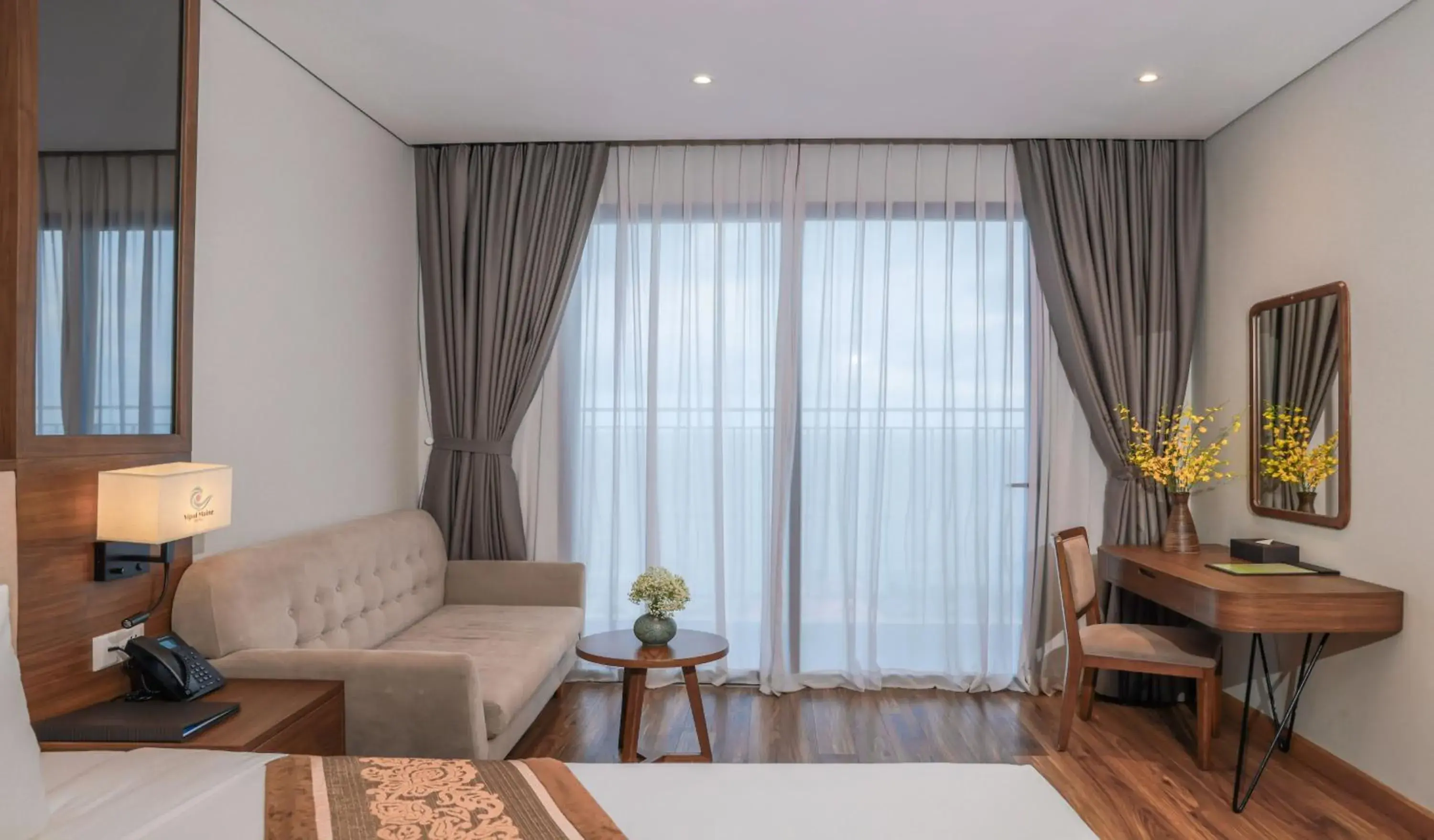 View (from property/room), Bed in Vipol Mui Ne Hotel & Spa View (from property/room), Bed in Vipol Mui Ne Hotel & Spa