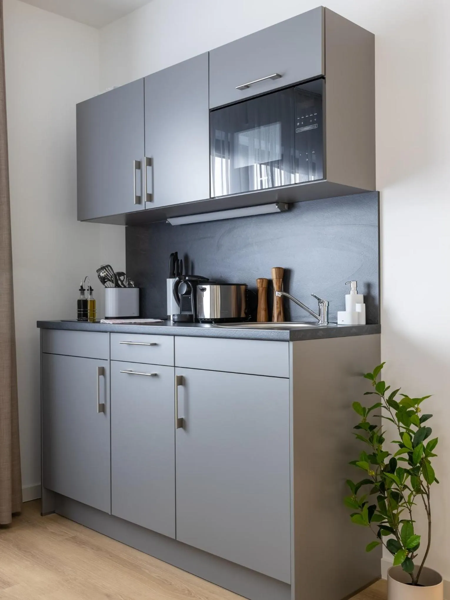 Kitchen or kitchenette in Limehome Bodenmais Bahnhofstraße