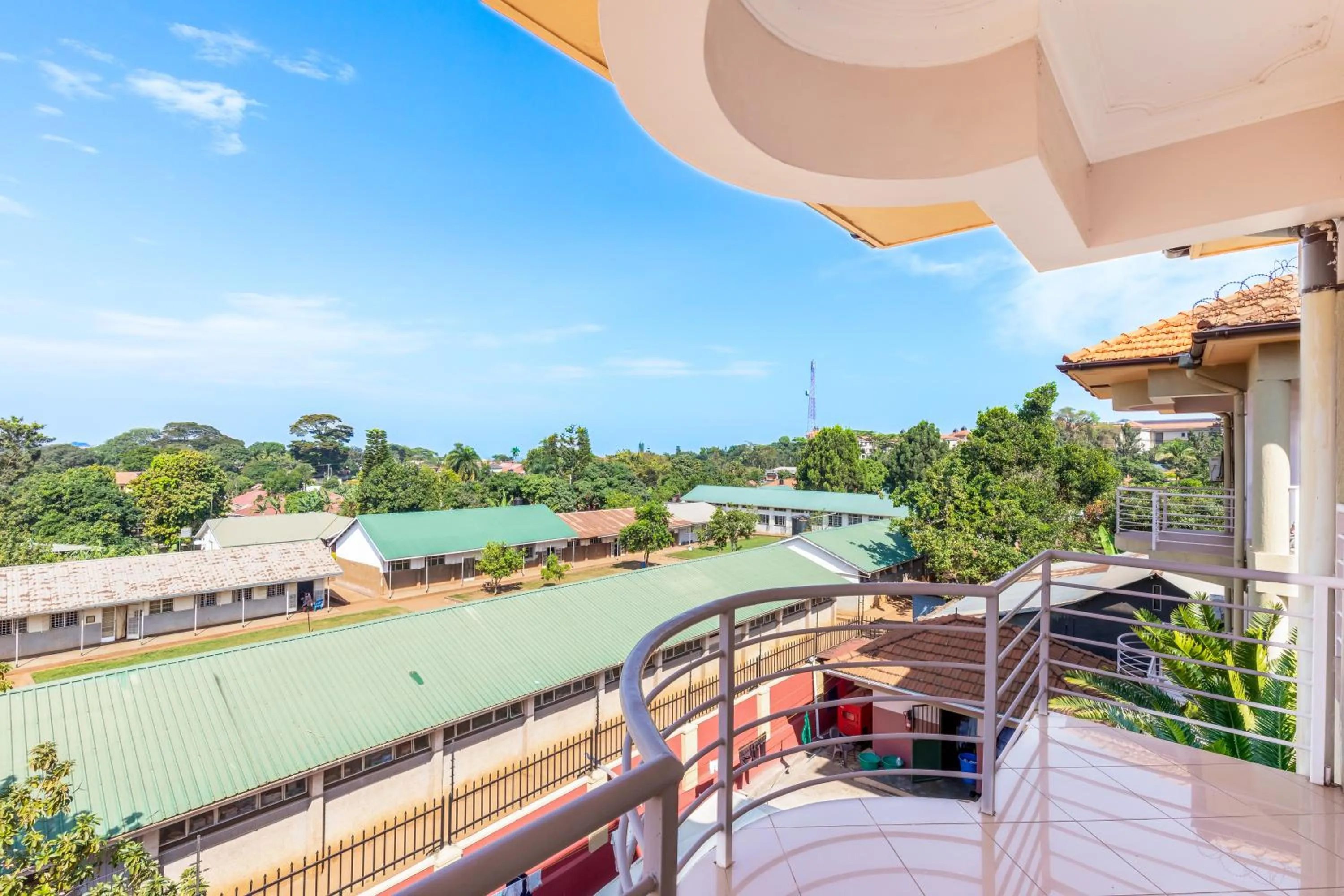 Balcony/Terrace in Entebbe Traveller's Hotel