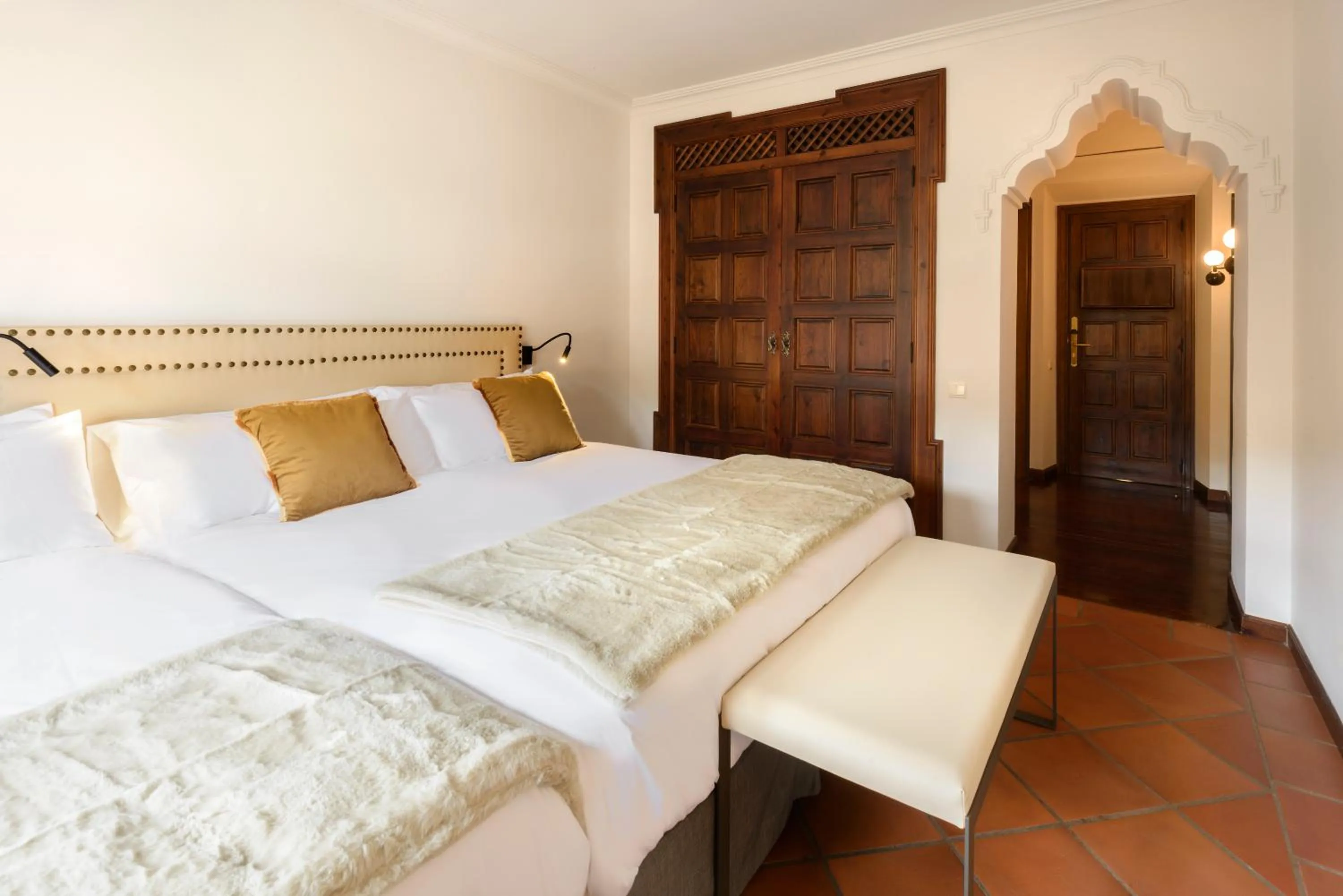 Bed in Hotel Palacio Matutano-Daudén