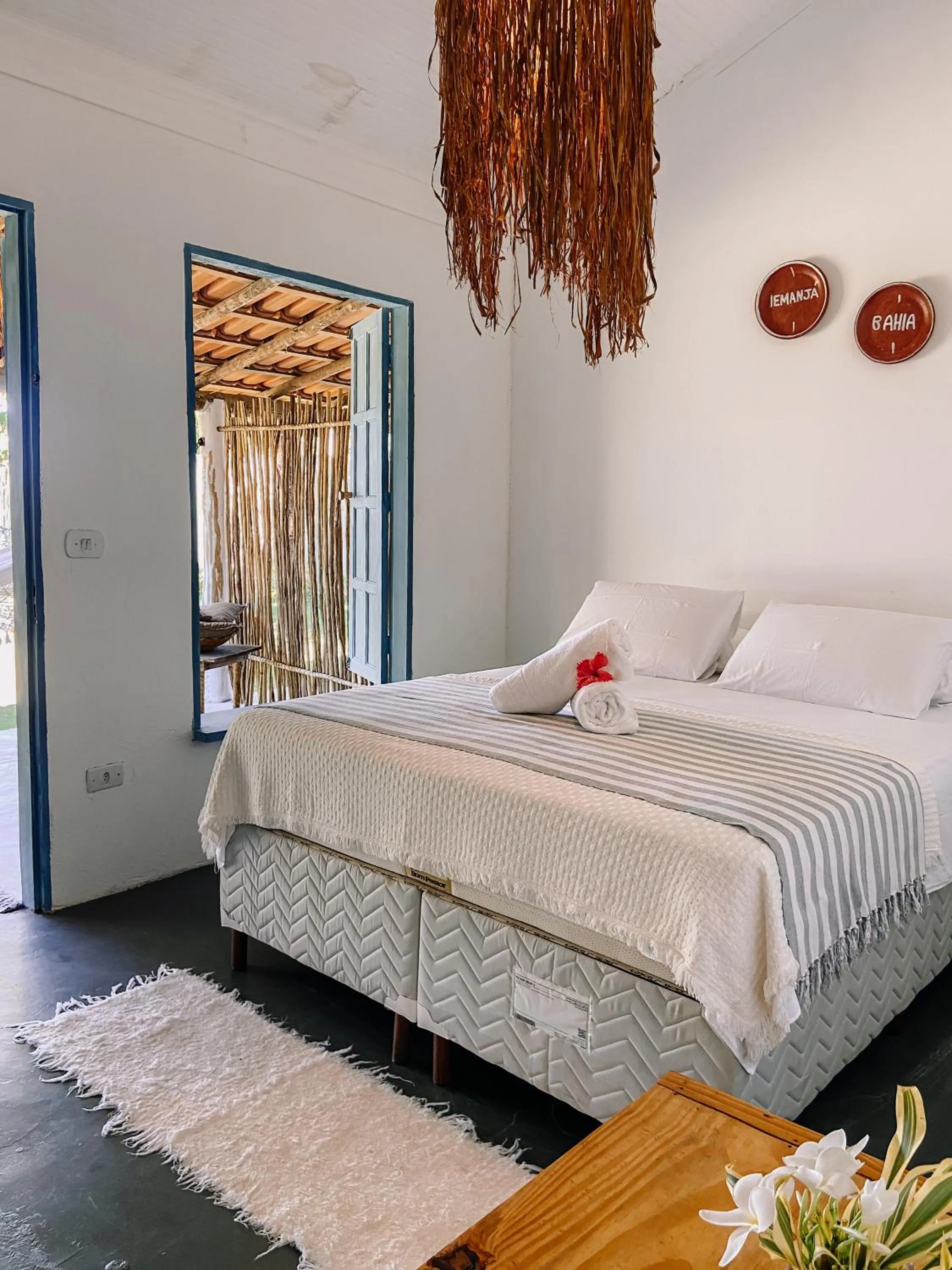 Bed in Pousada Quintal Caraíva