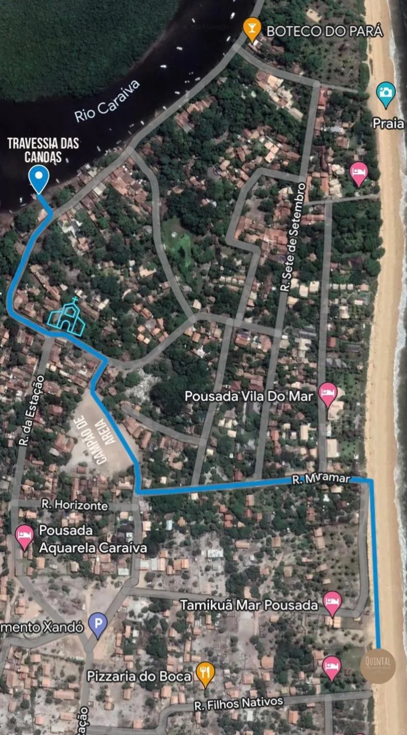 Location in Pousada Quintal Caraíva