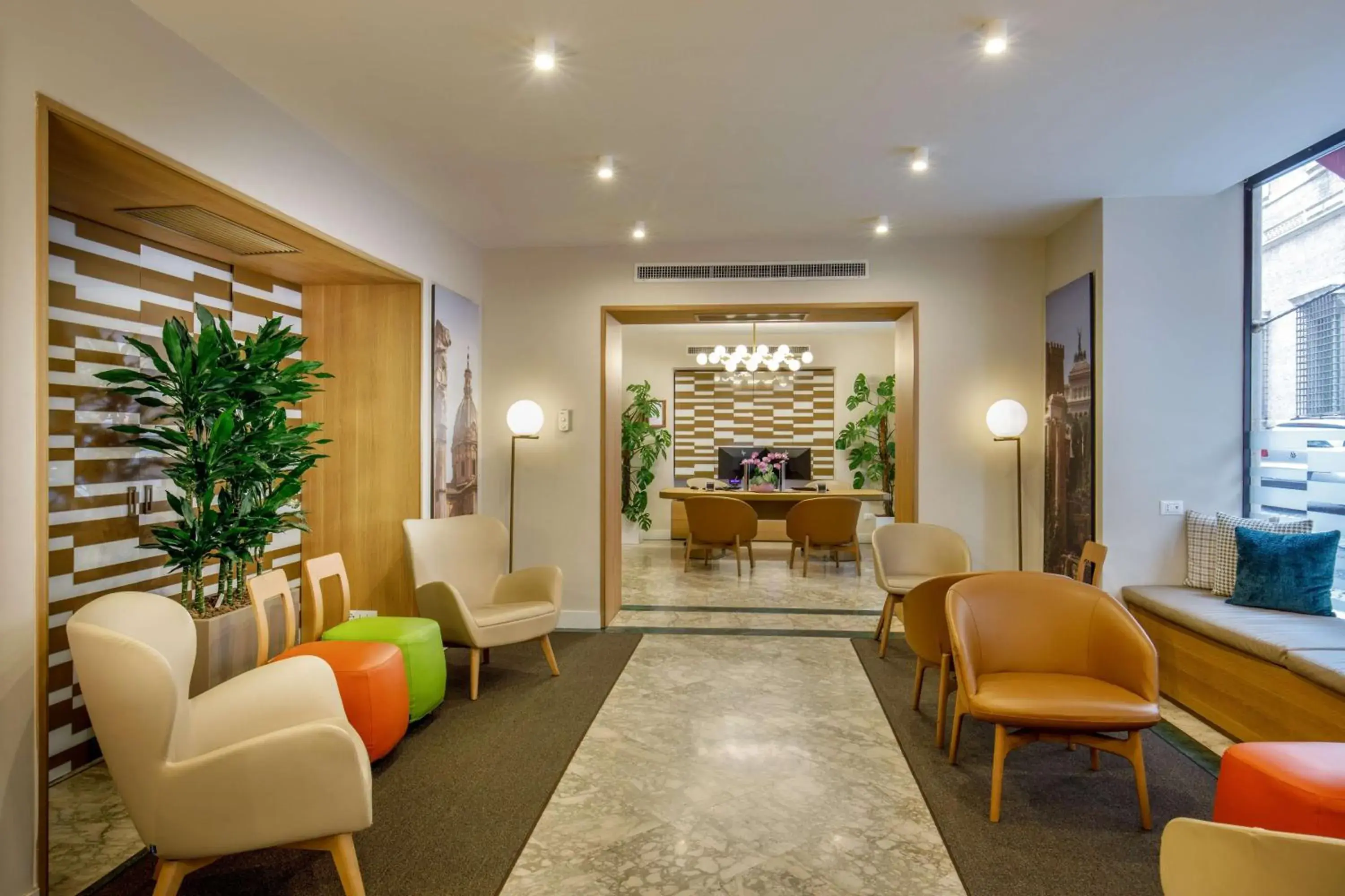 Lobby or reception in Cosmopolita Rome Colosseum, Tapestry Collection by Hilton Lobby or reception in Cosmopolita Rome Colosseum, Tapestry Collection by Hilton