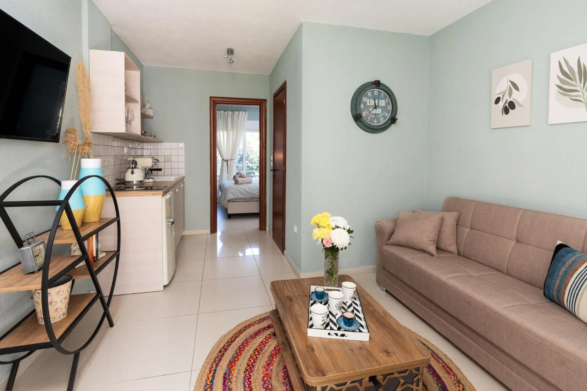 Living room in Arsas Suites