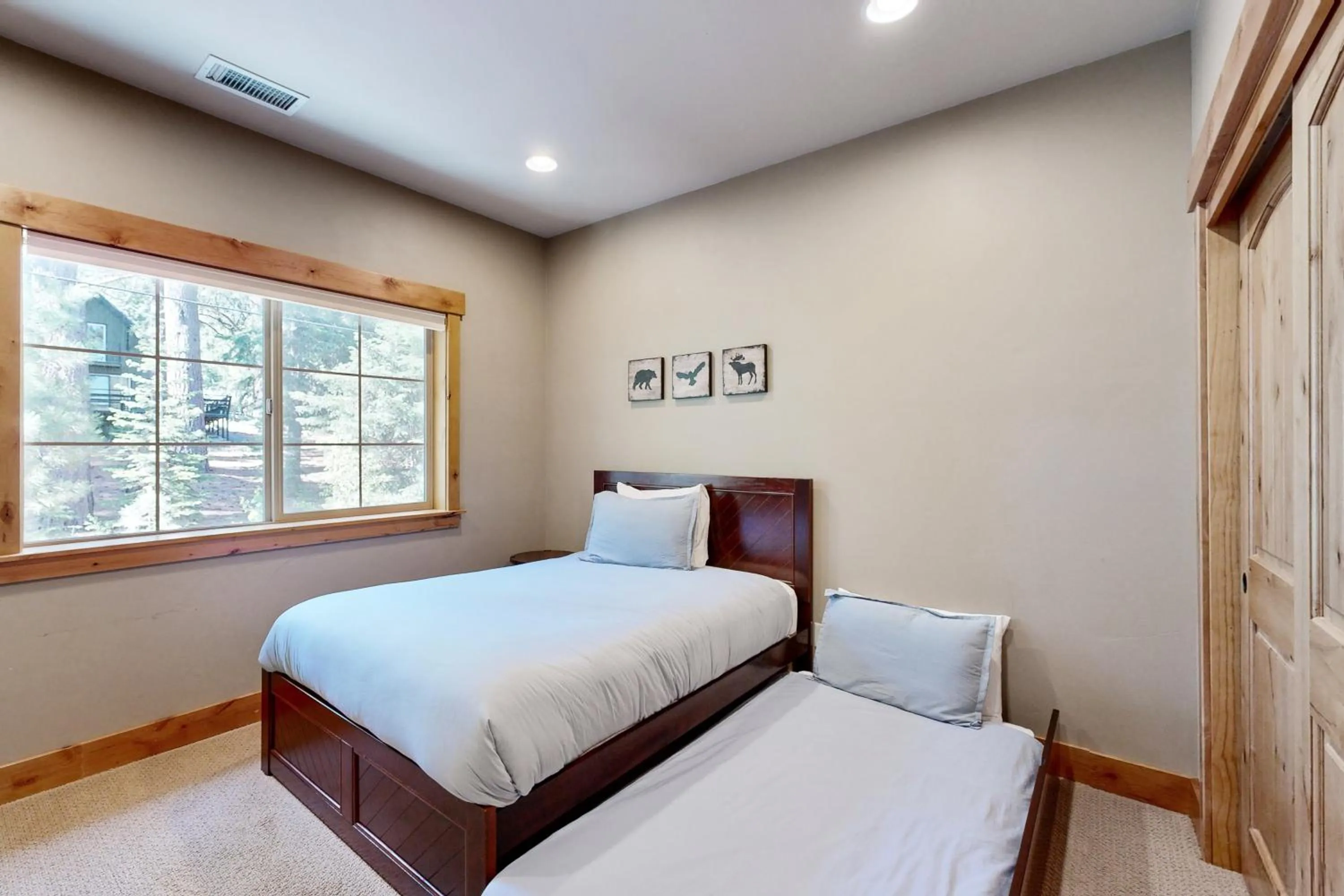 Bed in Walk-Friendly Truckee House