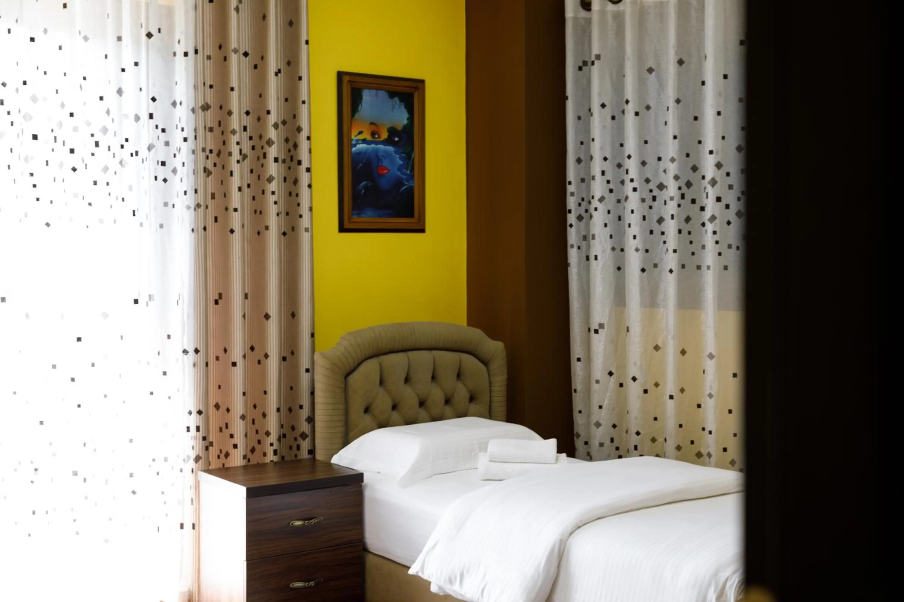 Decorative detail, Bed in Bora Hotel