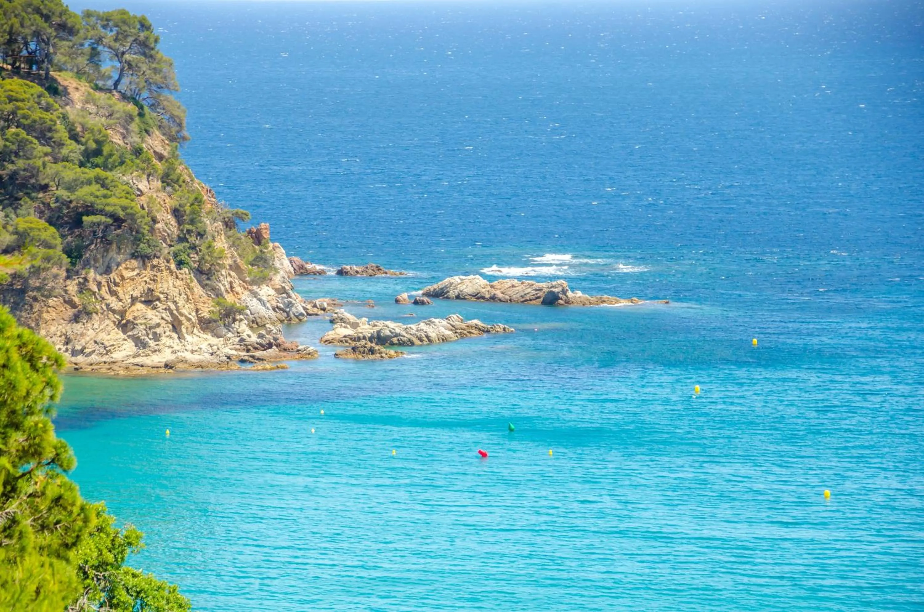 Bird's eye view in Seaside villa in Lloret de Mar with garden and pool view