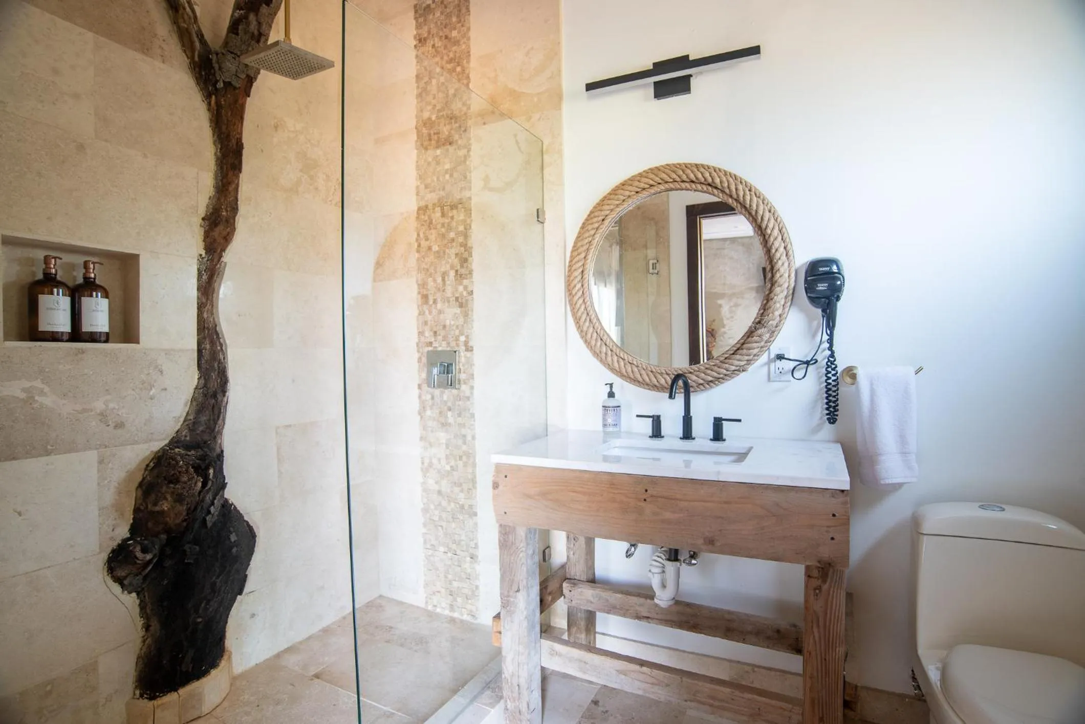 Bathroom in Boskenvid Hotel - Romantic Treehouses & Skypool