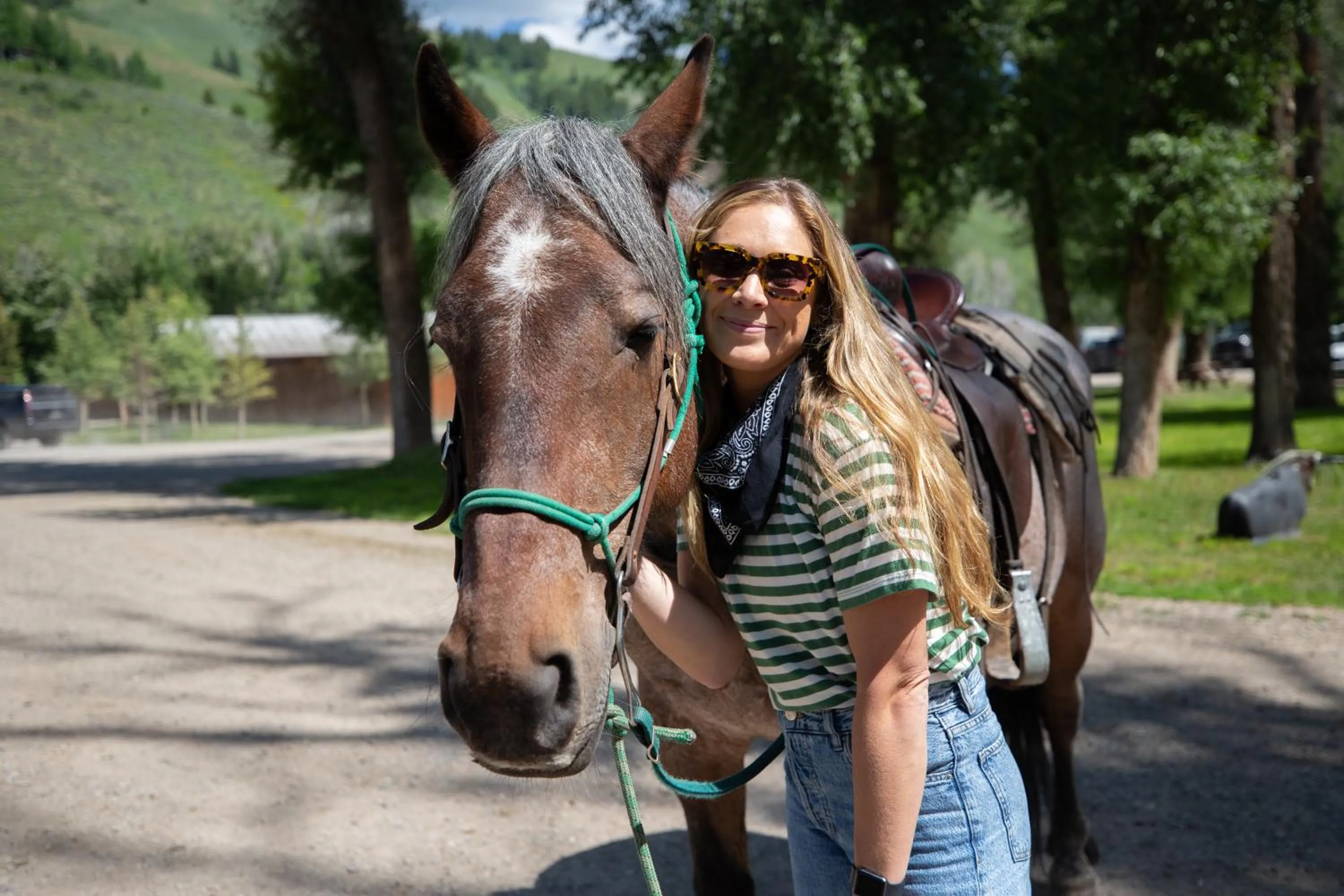 Horse-riding in The Sylvan Lodge at Snake River Sporting Club