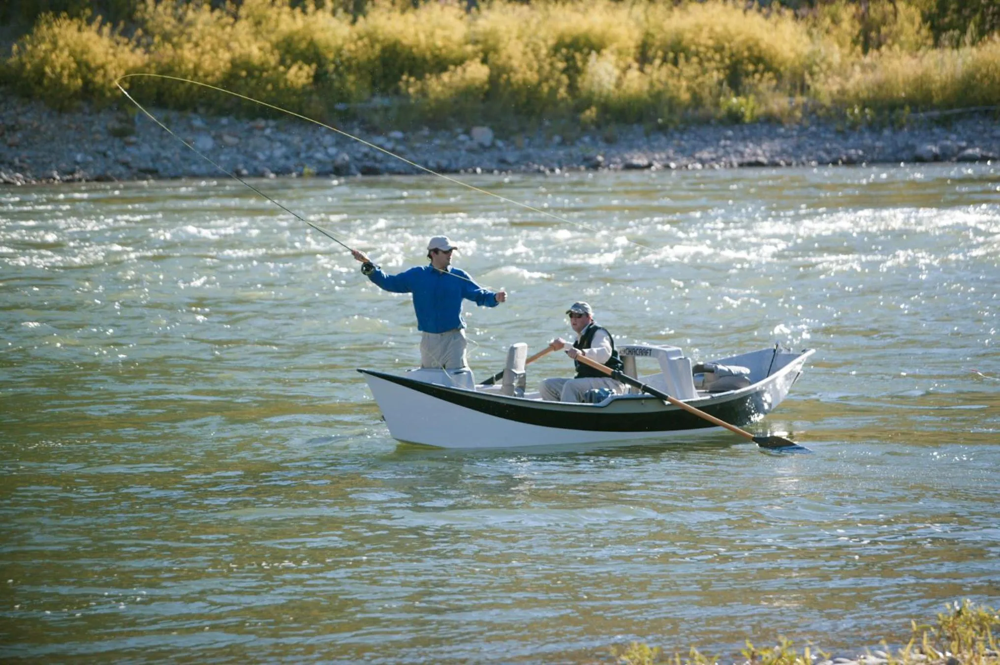 Fishing in The Sylvan Lodge at Snake River Sporting Club