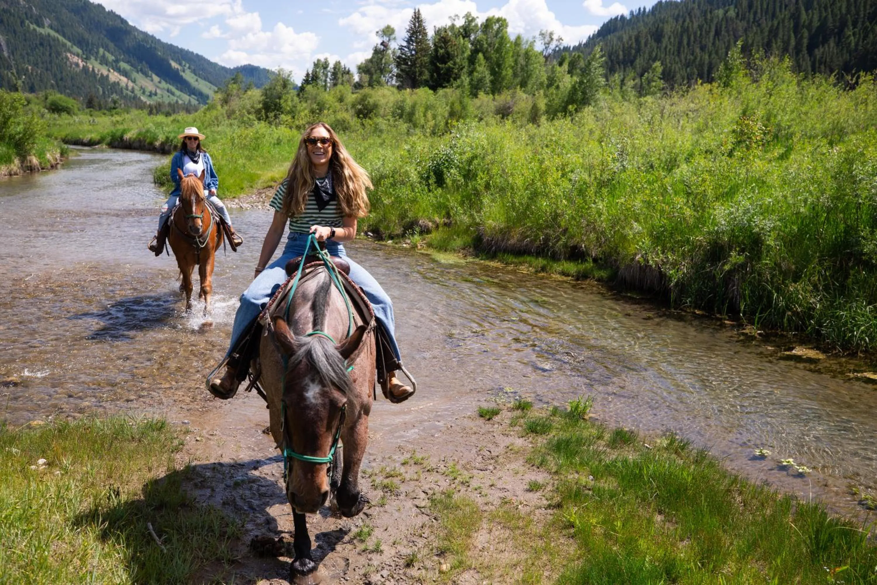 Horse-riding in The Sylvan Lodge at Snake River Sporting Club