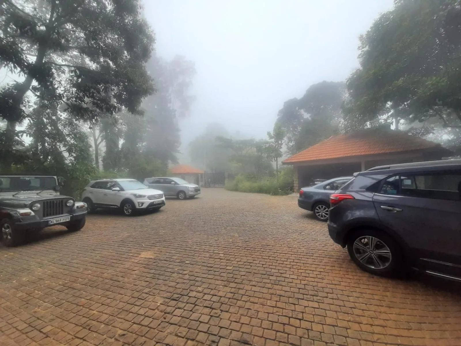 Parking in Flora Vythiri Resort Wayanad