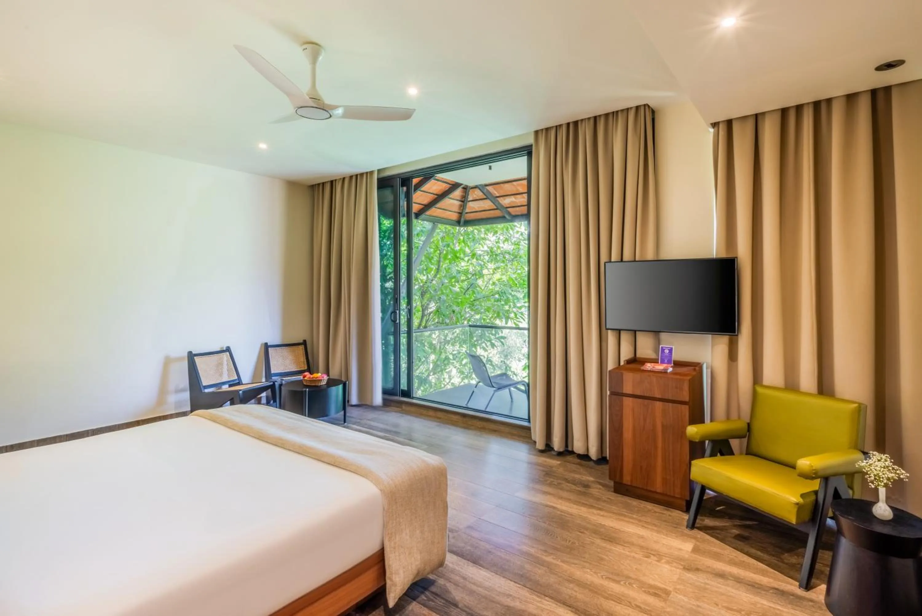 Bed in Flora Vythiri Resort Wayanad