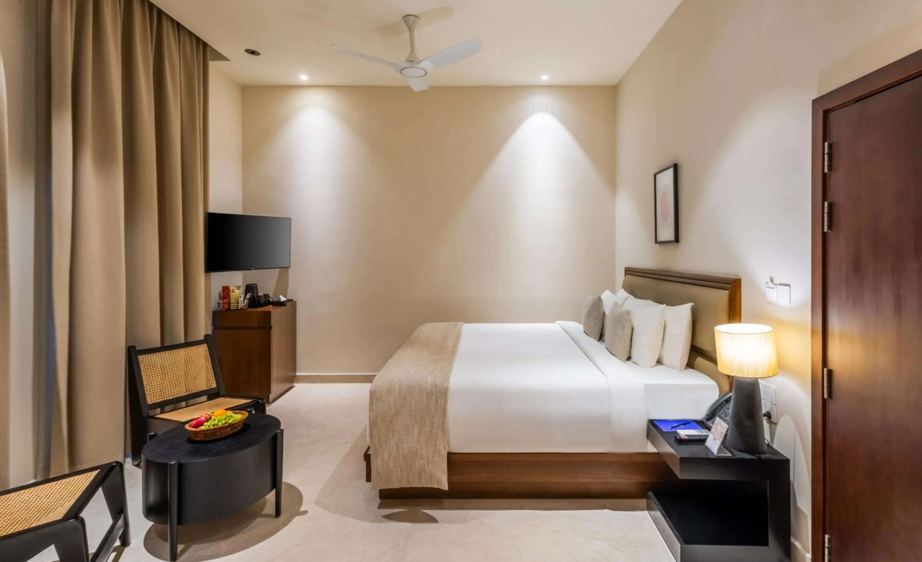 TV and multimedia, Bed in Flora Vythiri Resort Wayanad